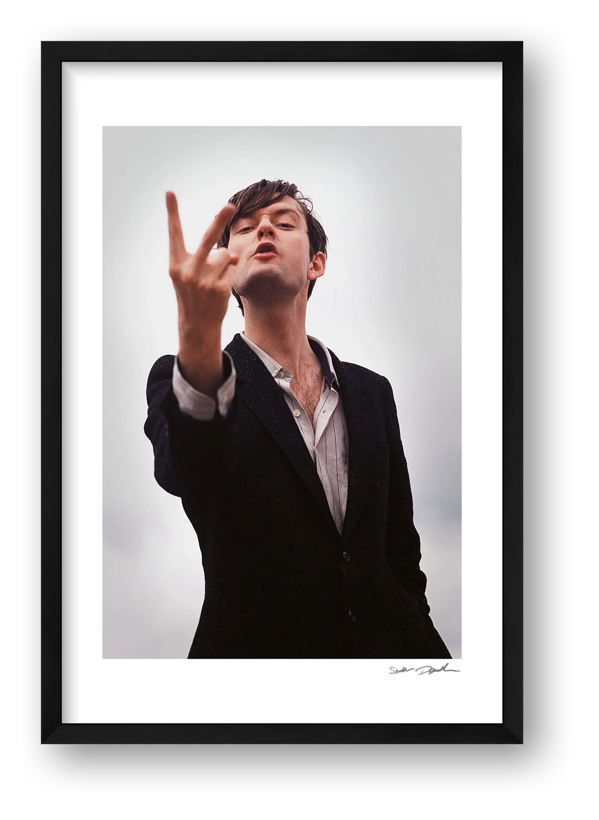 Jarvis Cocker - Pulp - V Sign - Colour — framed