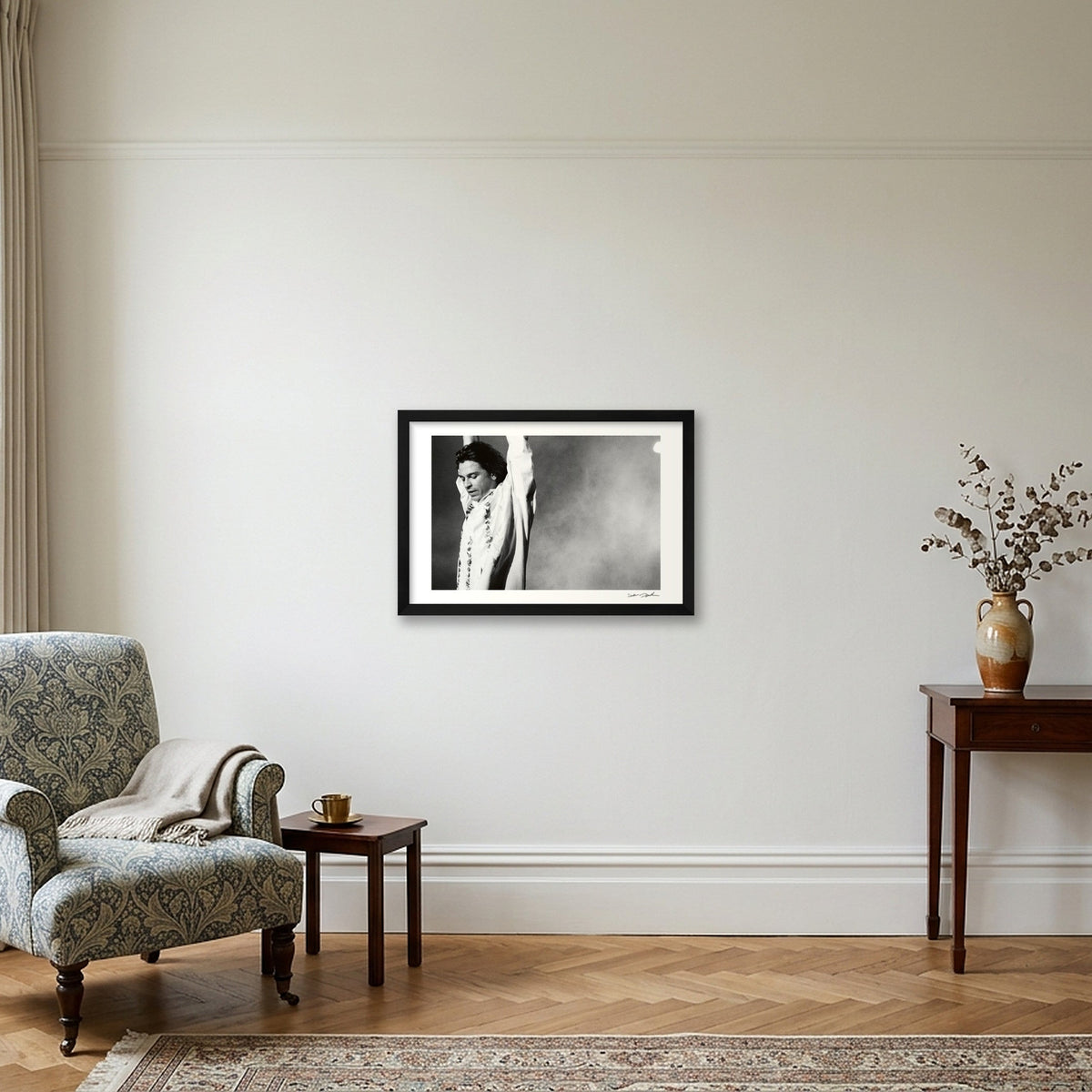 Michael Hutchence - Wembley 1988 - Ruffles — 45×30cm, 18×12" Black Frame