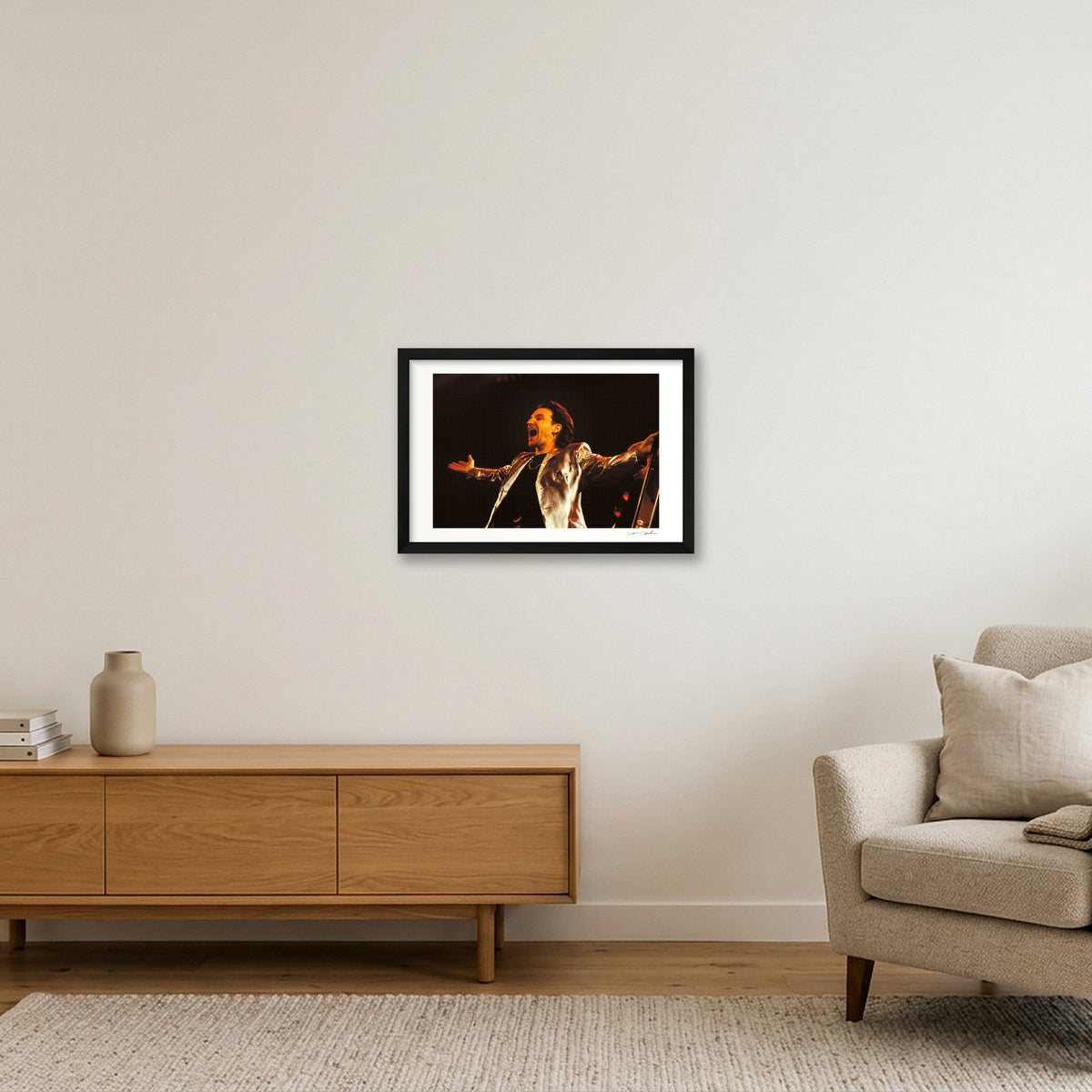 Bono - U2 - Mirror Ball Man — 45×30cm, 18×12" Black Frame