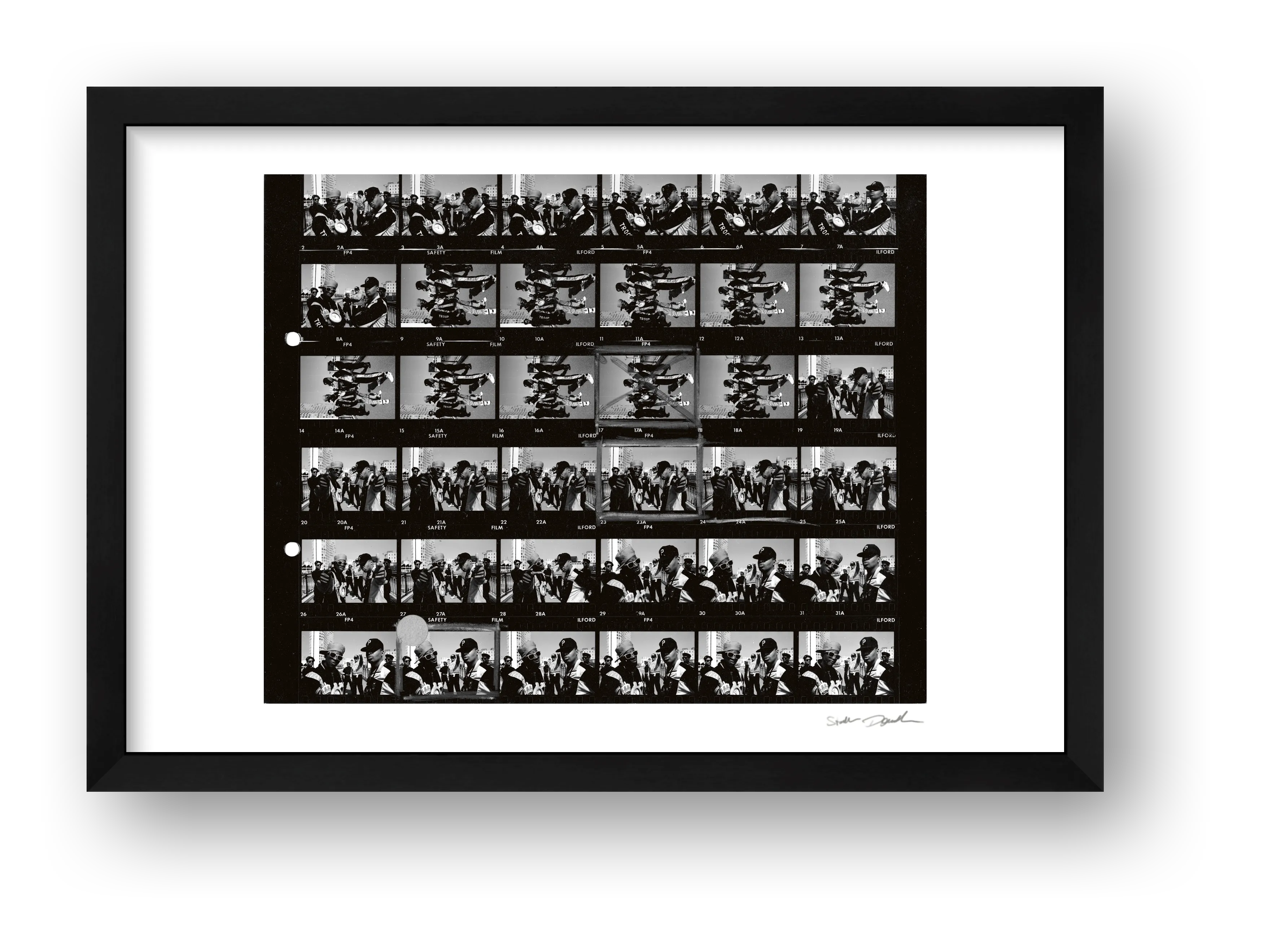Public Enemy - 1988 -Contact Sheet A — framed