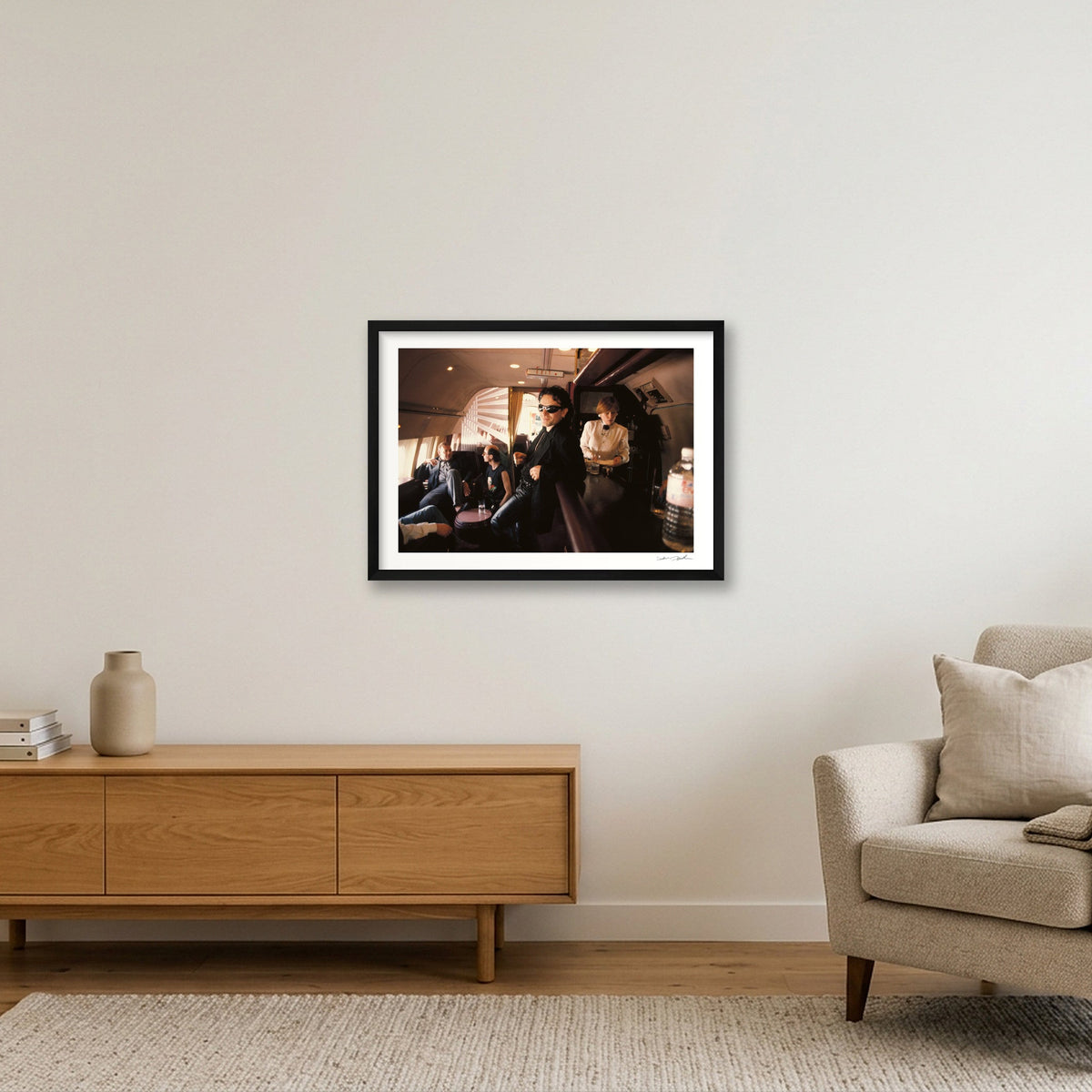 Bono - U2 - Airborne Bar — 59×42cm, 23×17" Black Frame