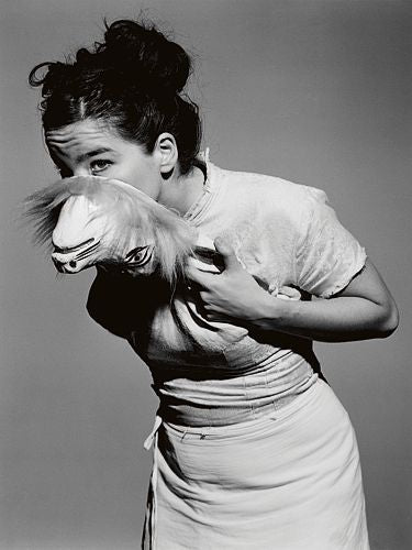 Björk - Studio with Mask - Black & White - 1995