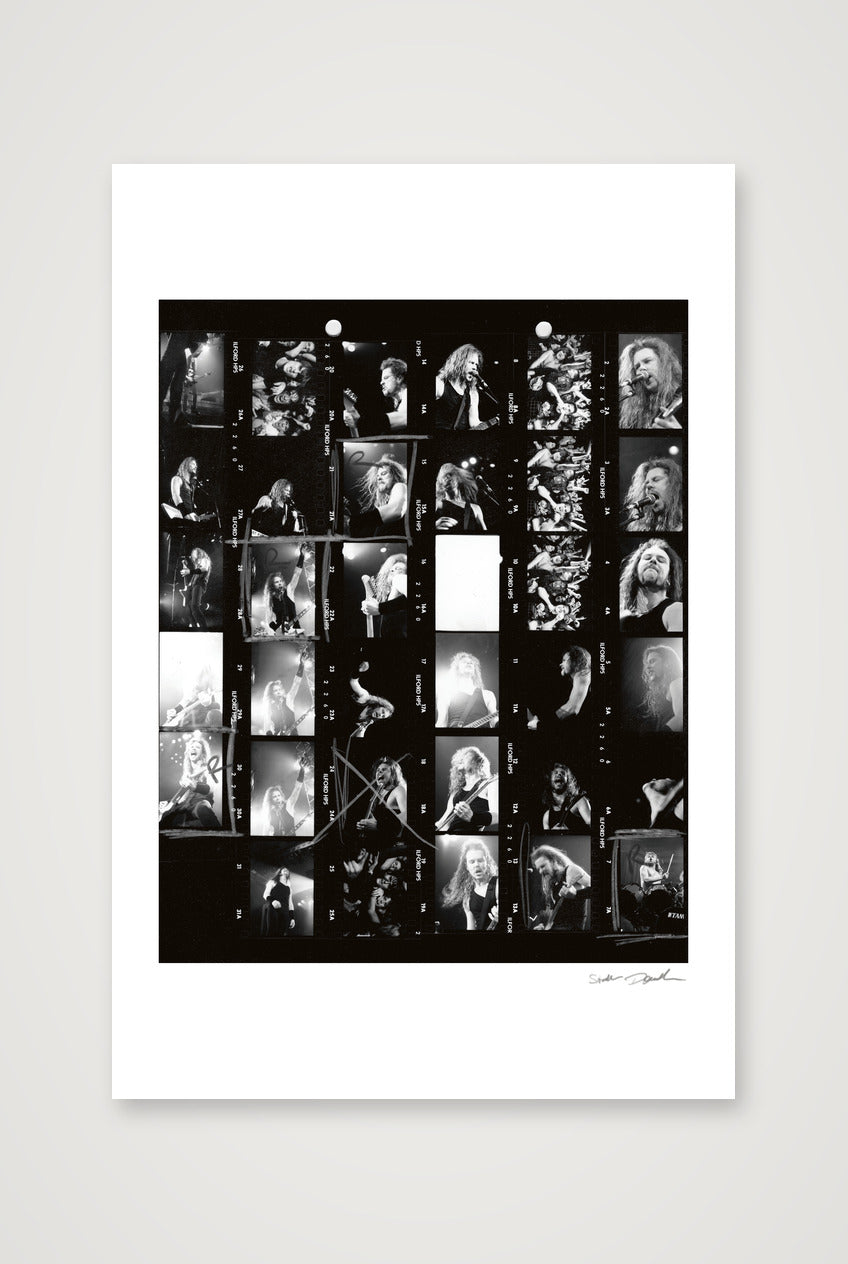 Metallica – Houston 1989 – Contact Sheet A — 40×60cm, 16×24" Print only