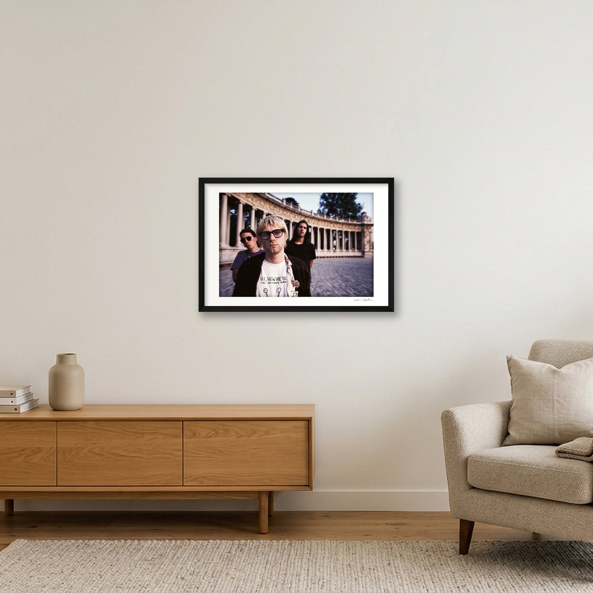 Nirvana – Parque del Retiro – Madrid 1992 - Colonnade Colour — 60×40cm, 24×16" Black Frame