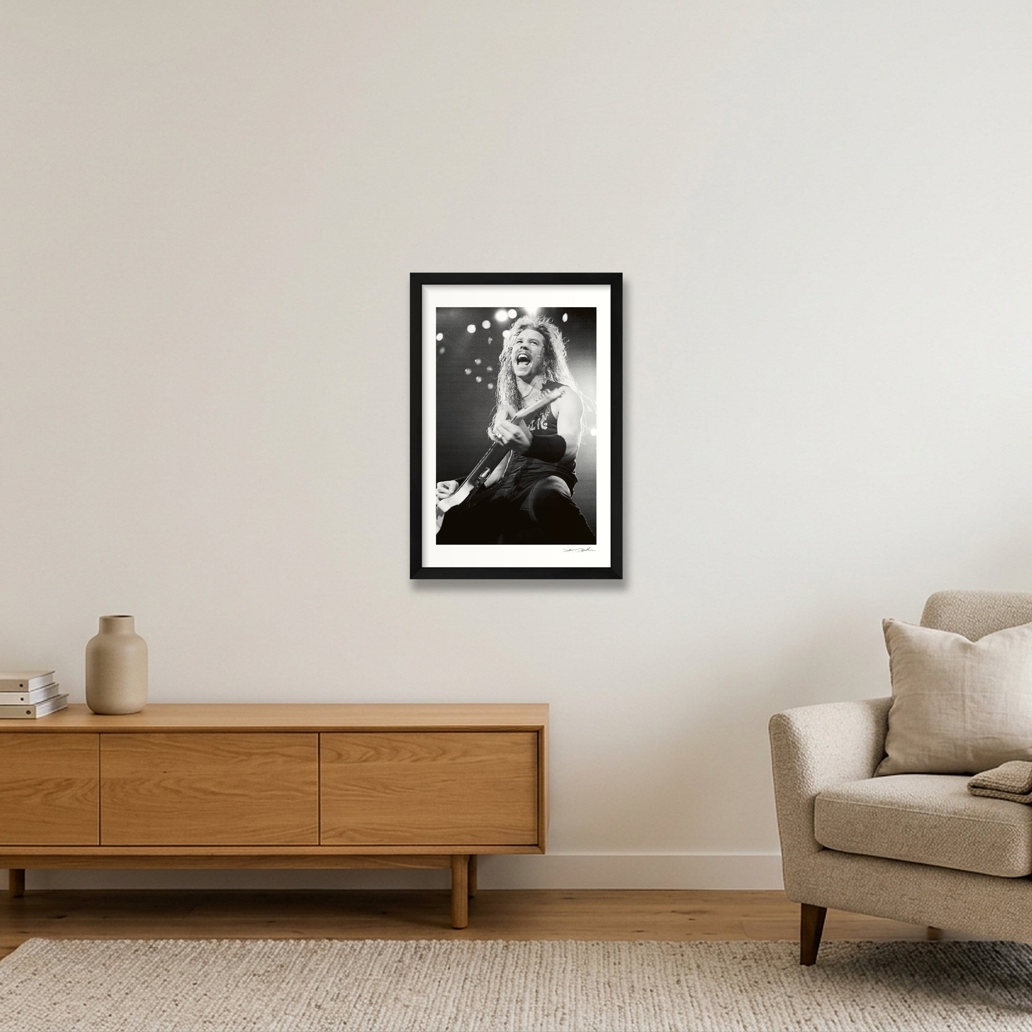 James Hetfield - Metallica - Rock Star — 30×45cm, 12×18" Black Frame