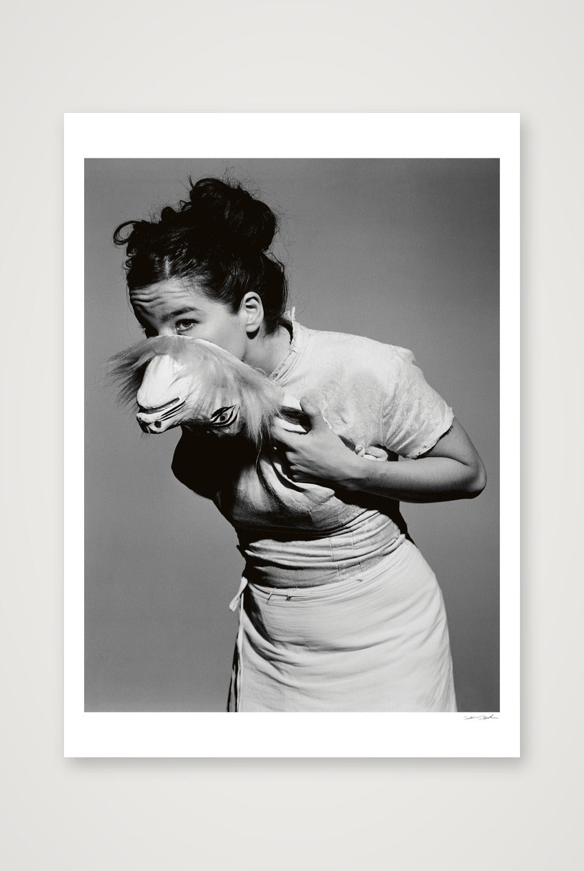 Björk - Studio with Mask - Black & White - 1995 — A0 (84×119cm, 33×47") Print only