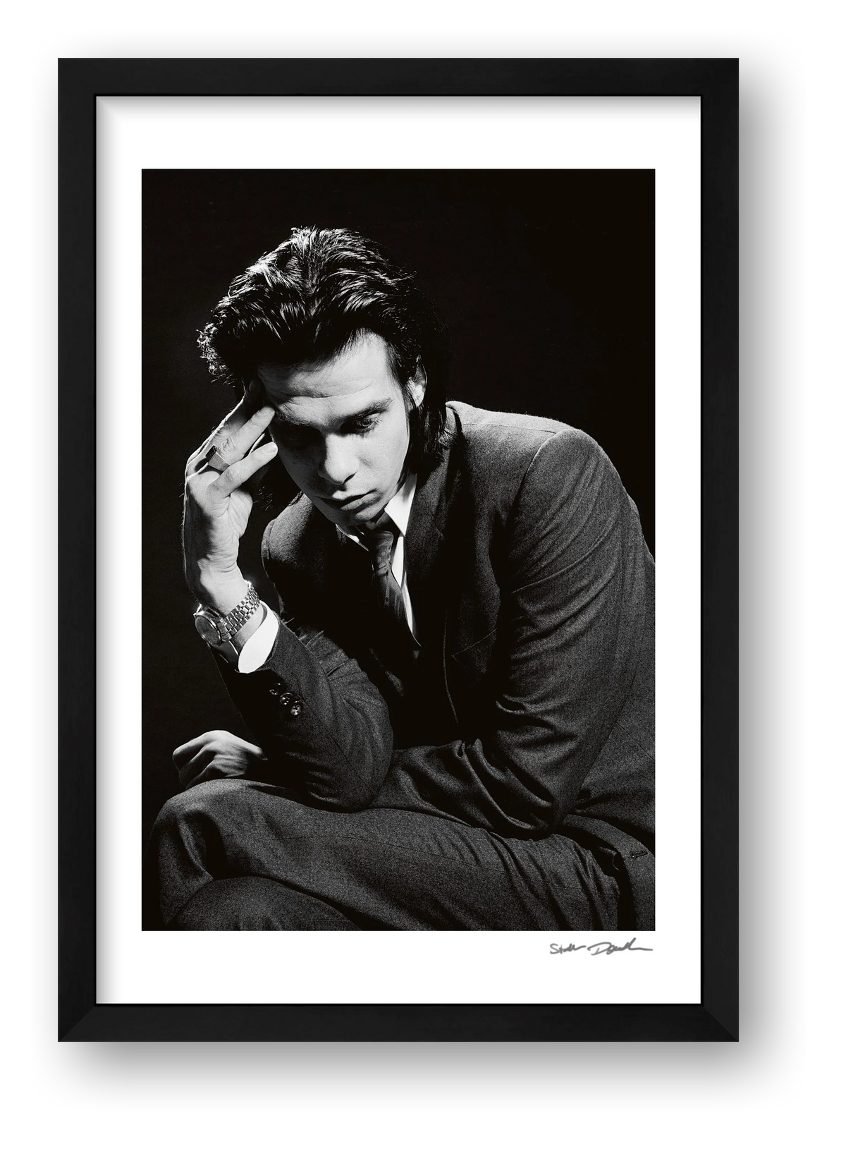 Nick Cave - Seated - 1990 — framed
