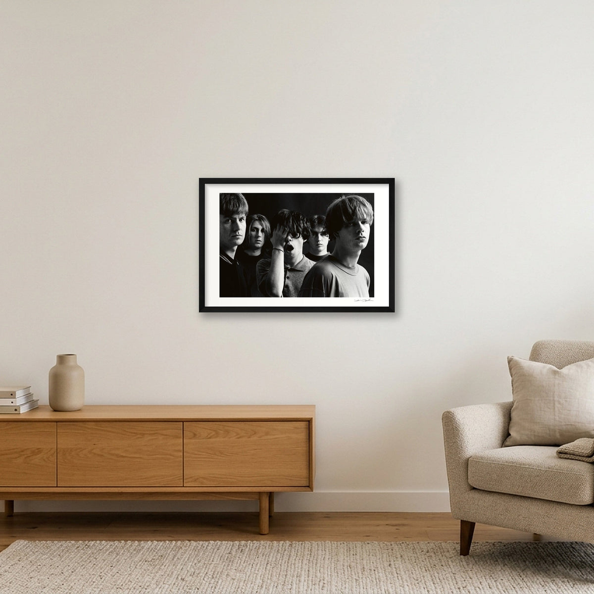 The Charlatans - Sept 1990 - Between 10th & 11th — 60×40cm, 24×16" Black Frame