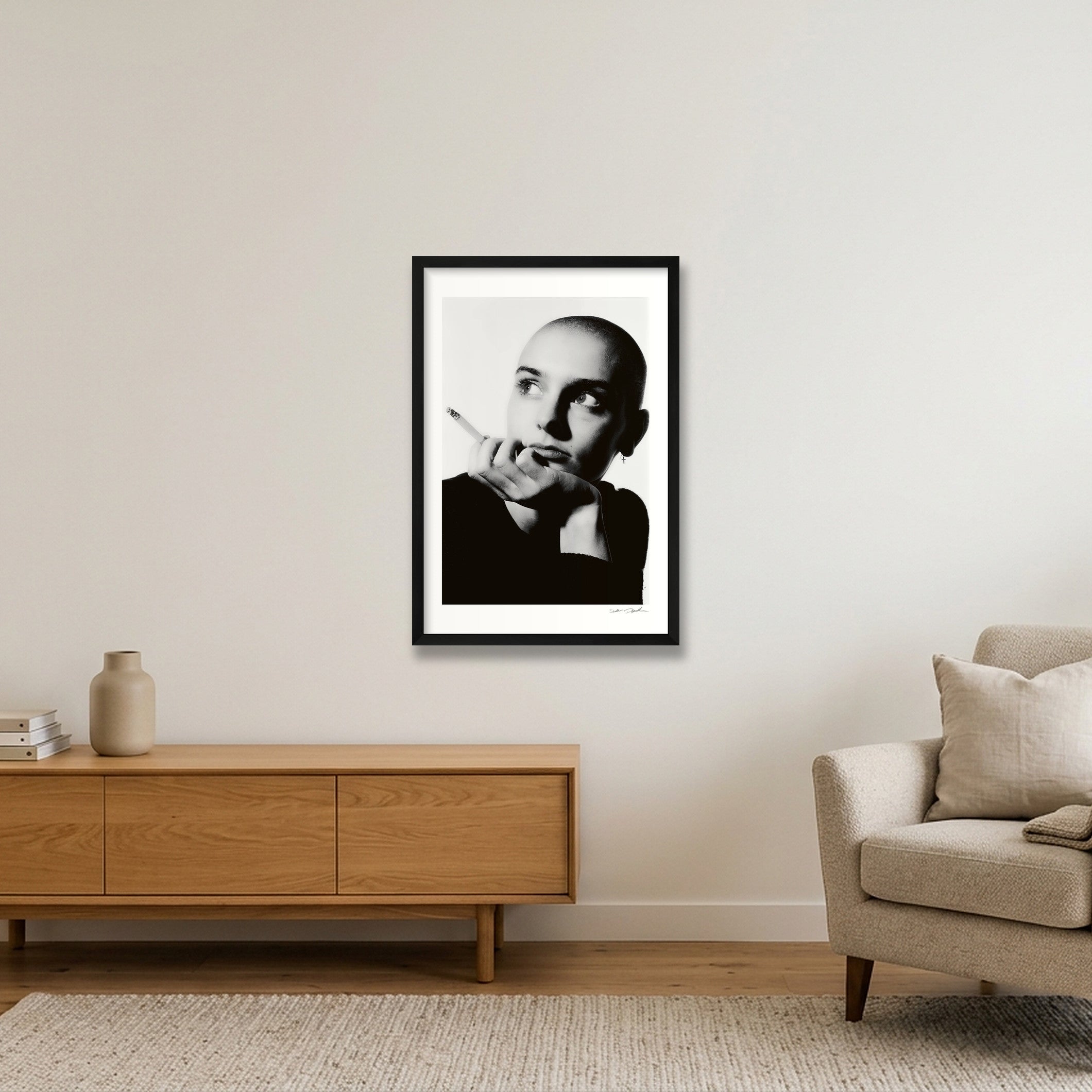 Sinead O'Connor - 1987 Hollywood Style - Look 1 — 40×60cm, 16×24" Black Frame