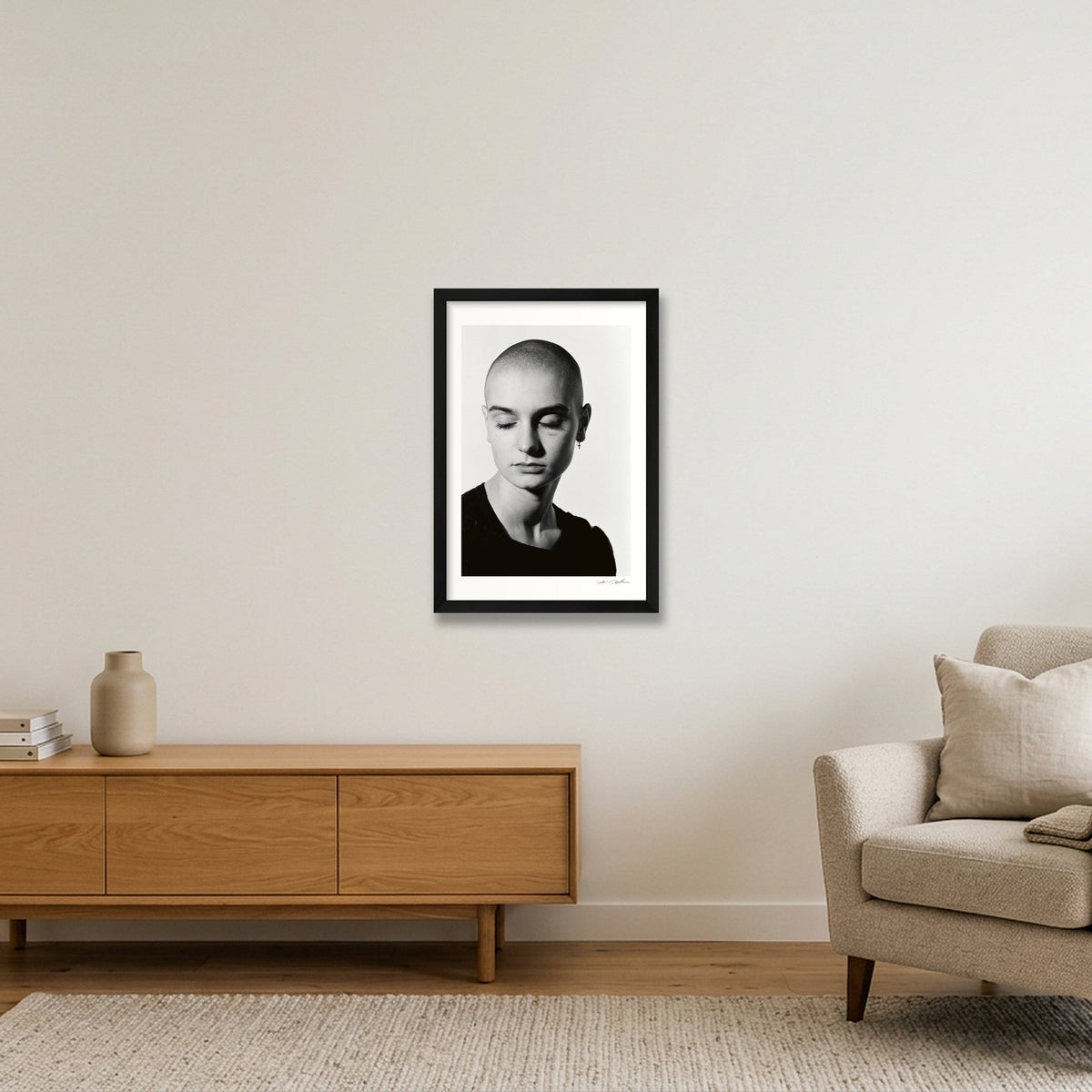 Sinead O'Connor - 1987 Hollywood Style - Look 2 — 30×45cm, 12×18" Black Frame