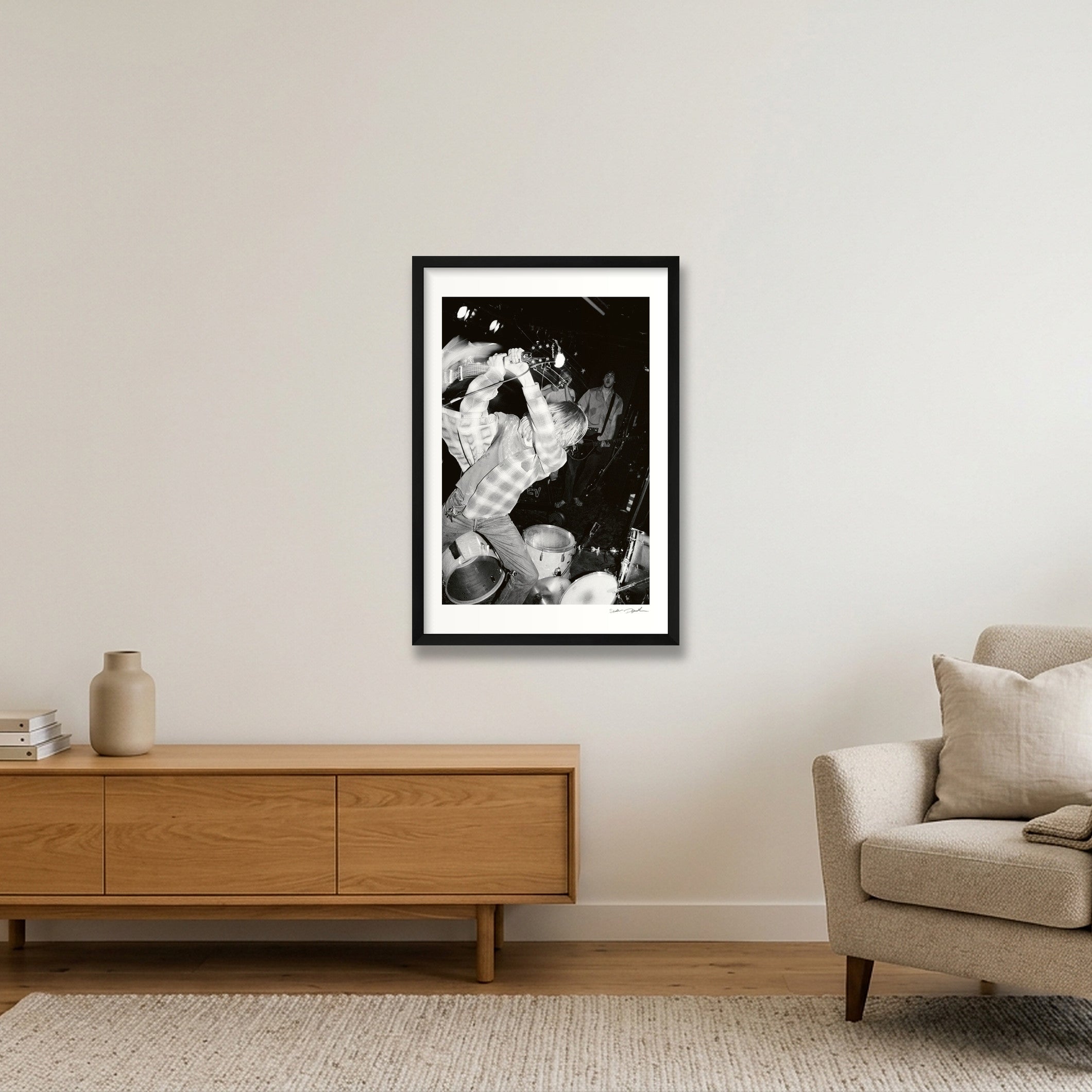 Kurt Cobain - Nirvana - Pyramid Club NYC - The Breaking Point — 40×60cm, 16×24" Black Frame