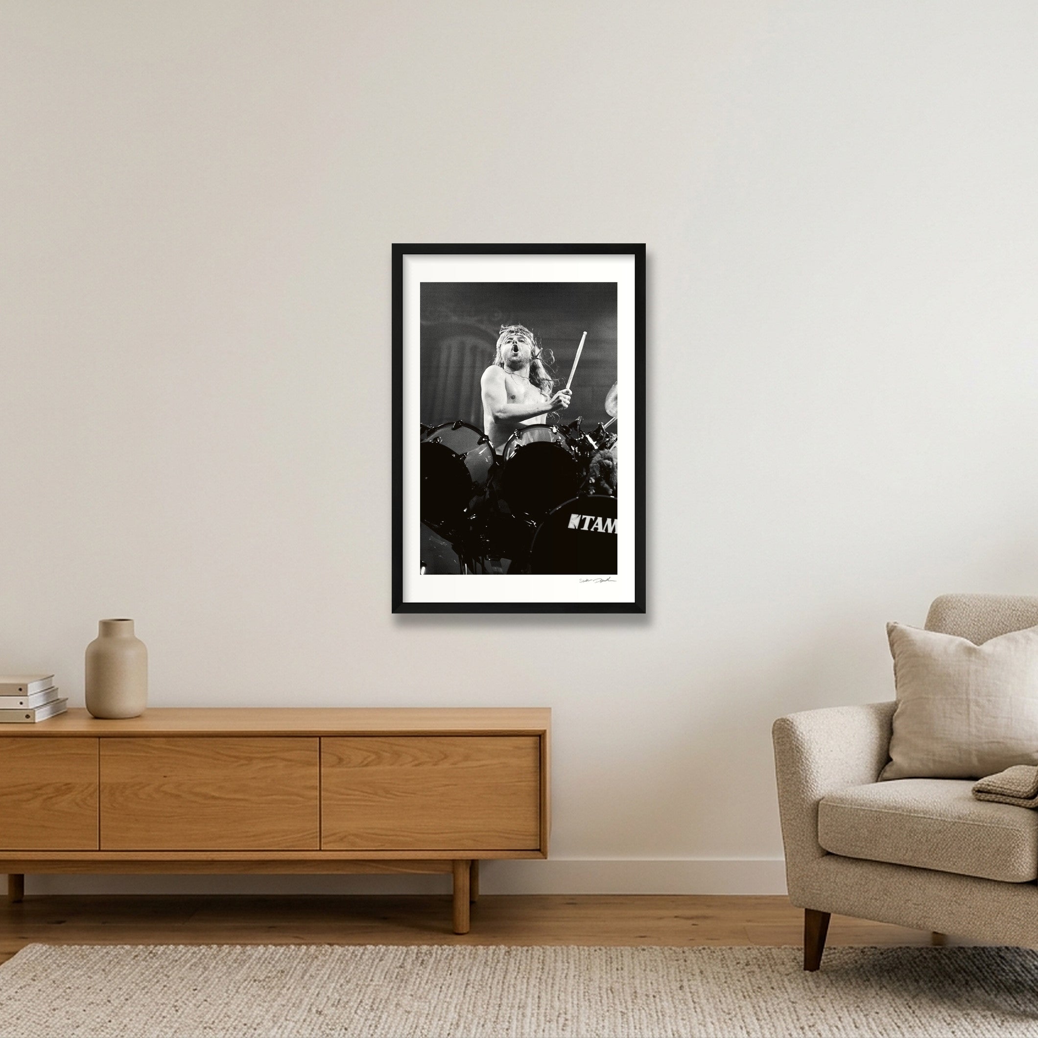 Lars Ulrich – Metallica – Houston 1989 — 40×60cm, 16×24" Black Frame