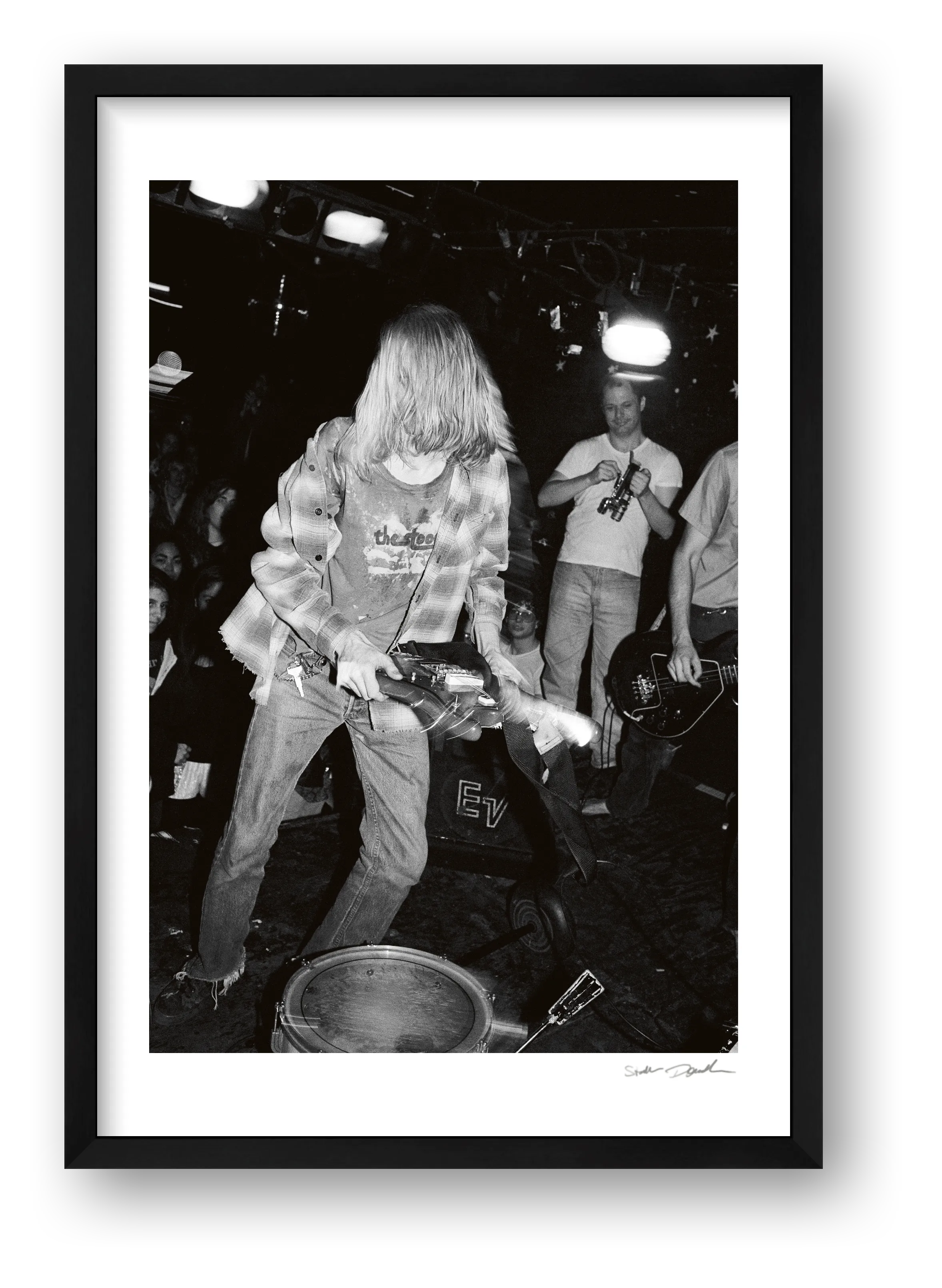 Kurt Cobain - Nirvana - Pyramid Club NYC - Taking It Out on the Guitar — framed