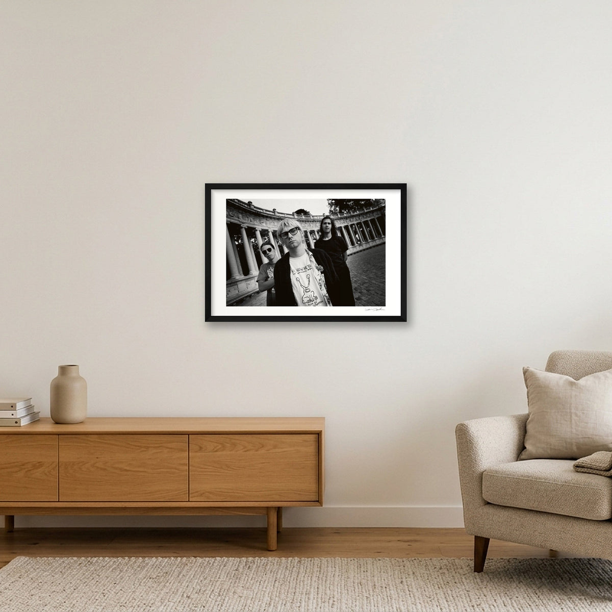Nirvana – Parque del Retiro – Madrid 1992 - Colonnade 2 — 60×40cm, 24×16" Black Frame