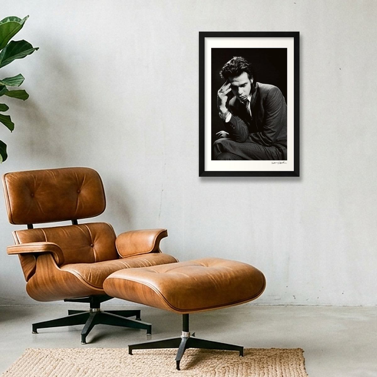 Nick Cave - Seated - 1990 — 30×45cm, 12×18" Black Frame