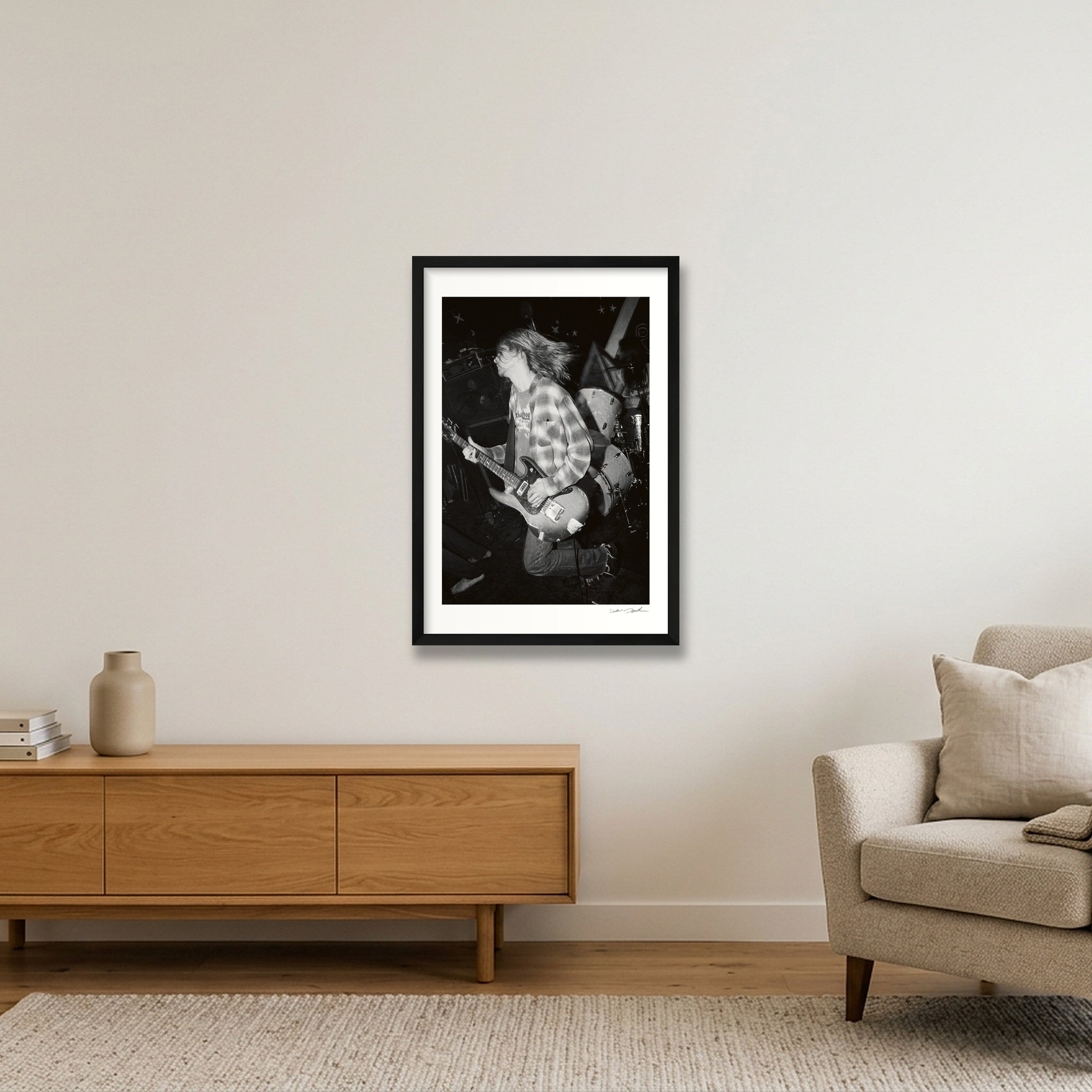 Kurt Cobain - Nirvana - Pyramid Club NYC - Before the Trouble — 40×60cm, 16×24" Black Frame