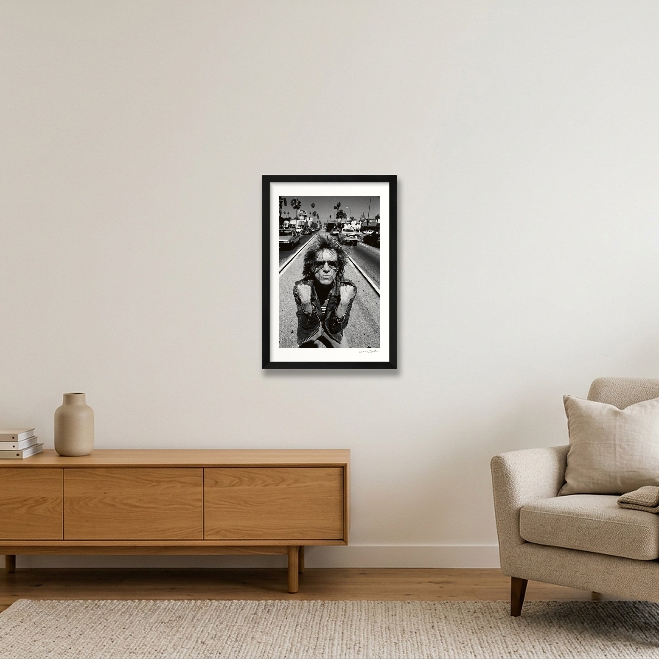 Iggy Pop - Hollywood Boulevard — 30×45cm, 12×18" Black Frame