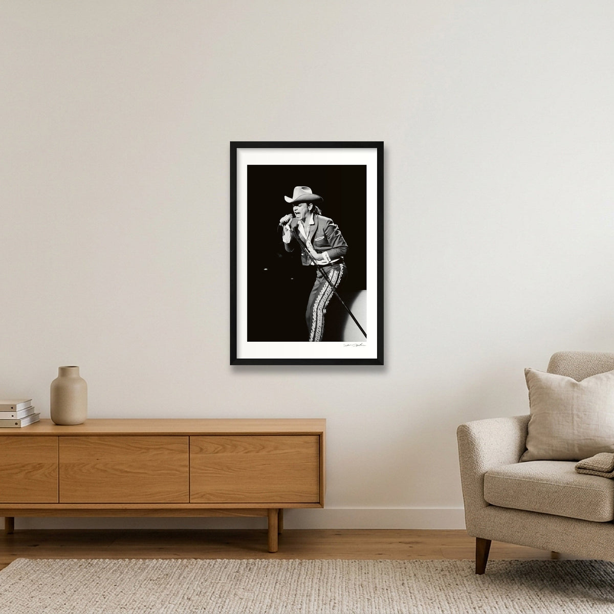 Michael Hutchence - Wembley 1988 - Yee Haa — 40×60cm, 16×24" Black Frame