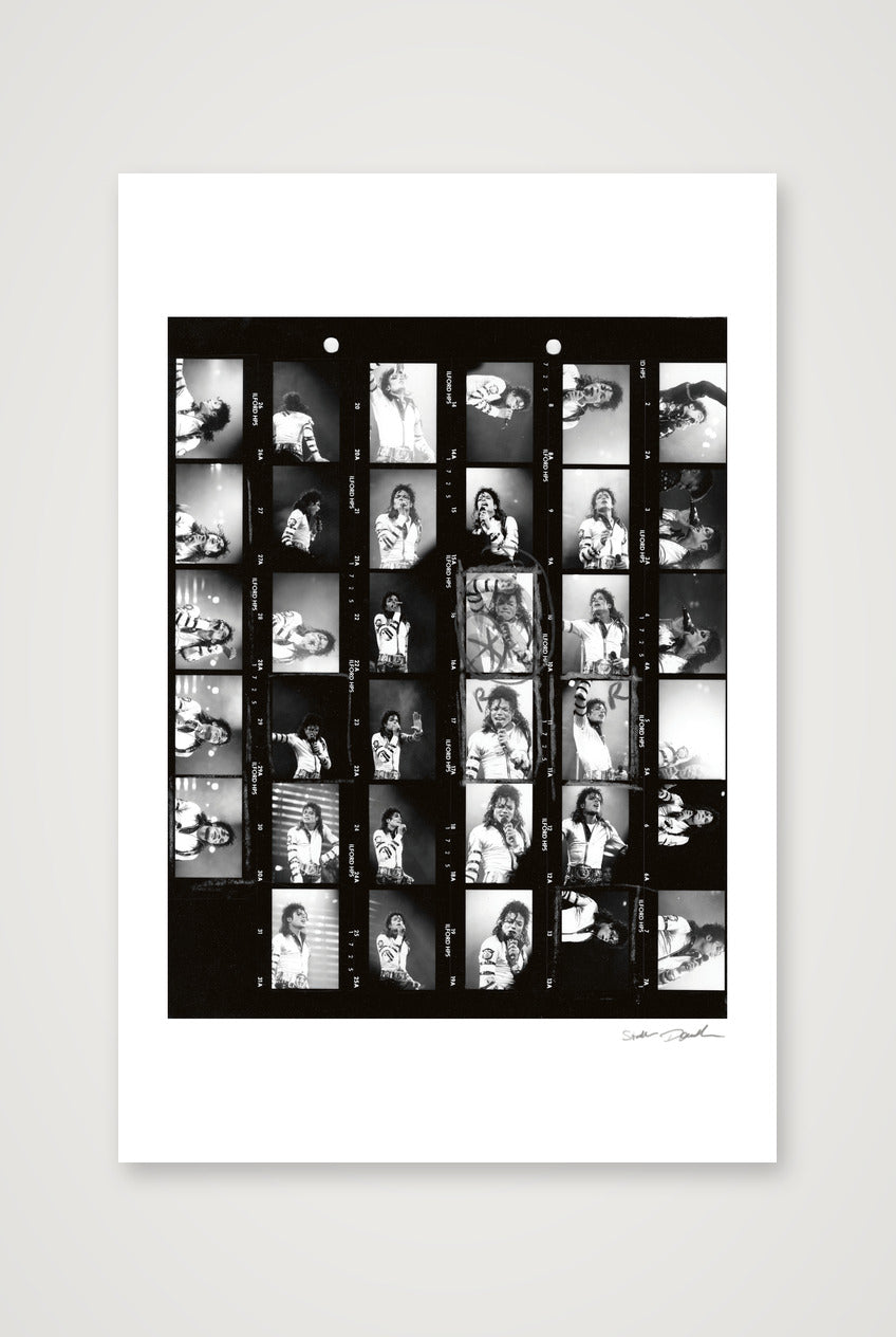 Michael Jackson - Wembley - Roll 11B Contact Sheet — 40×60cm, 16×24" Print only