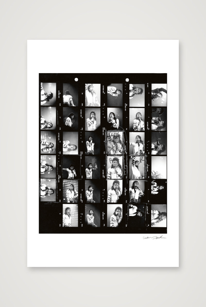Michael Jackson - Wembley - Roll 11B Contact Sheet — 30×45cm, 12×18" Print only