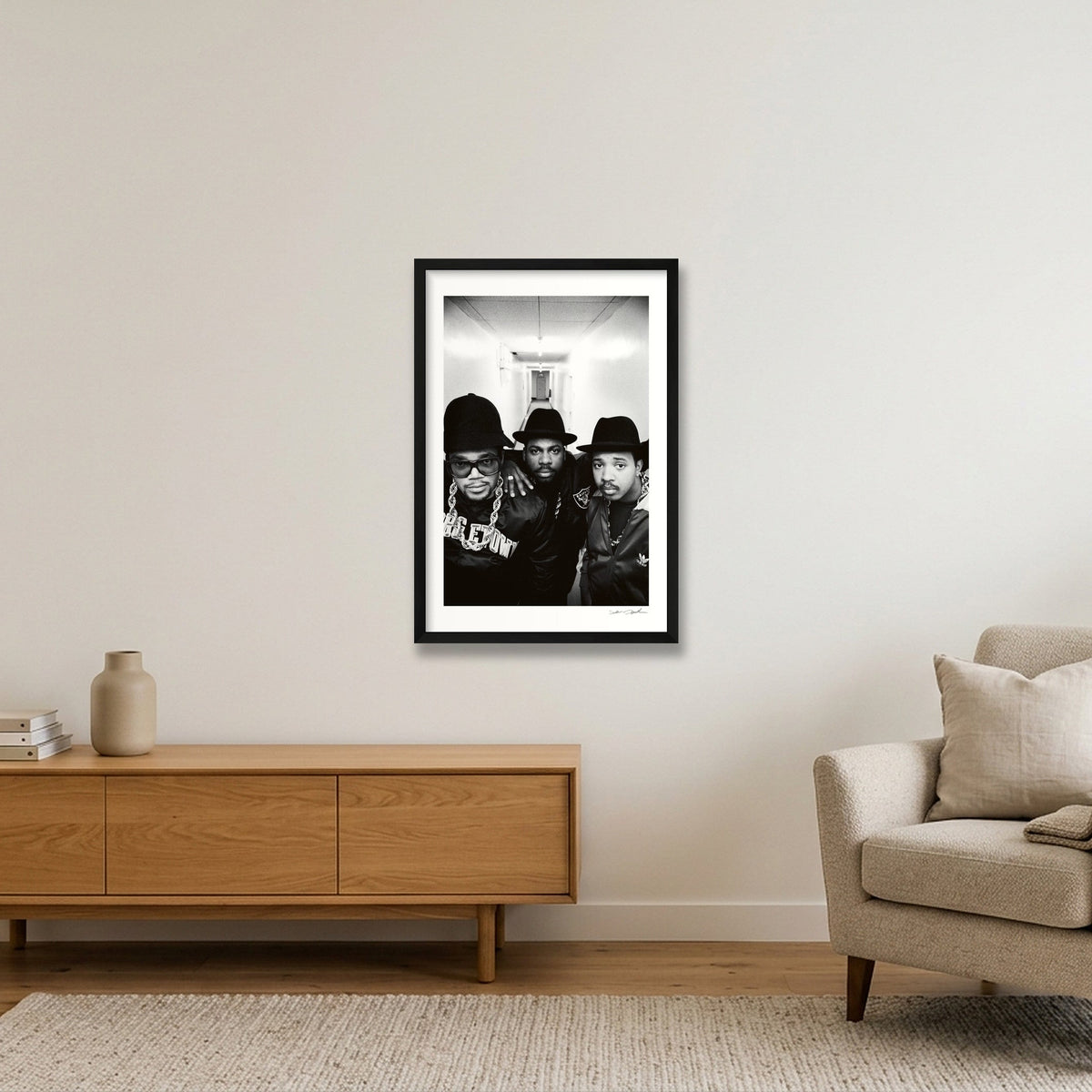 Run DMC - 1988 - Pinewood Studios — 40×60cm, 16×24" Black Frame
