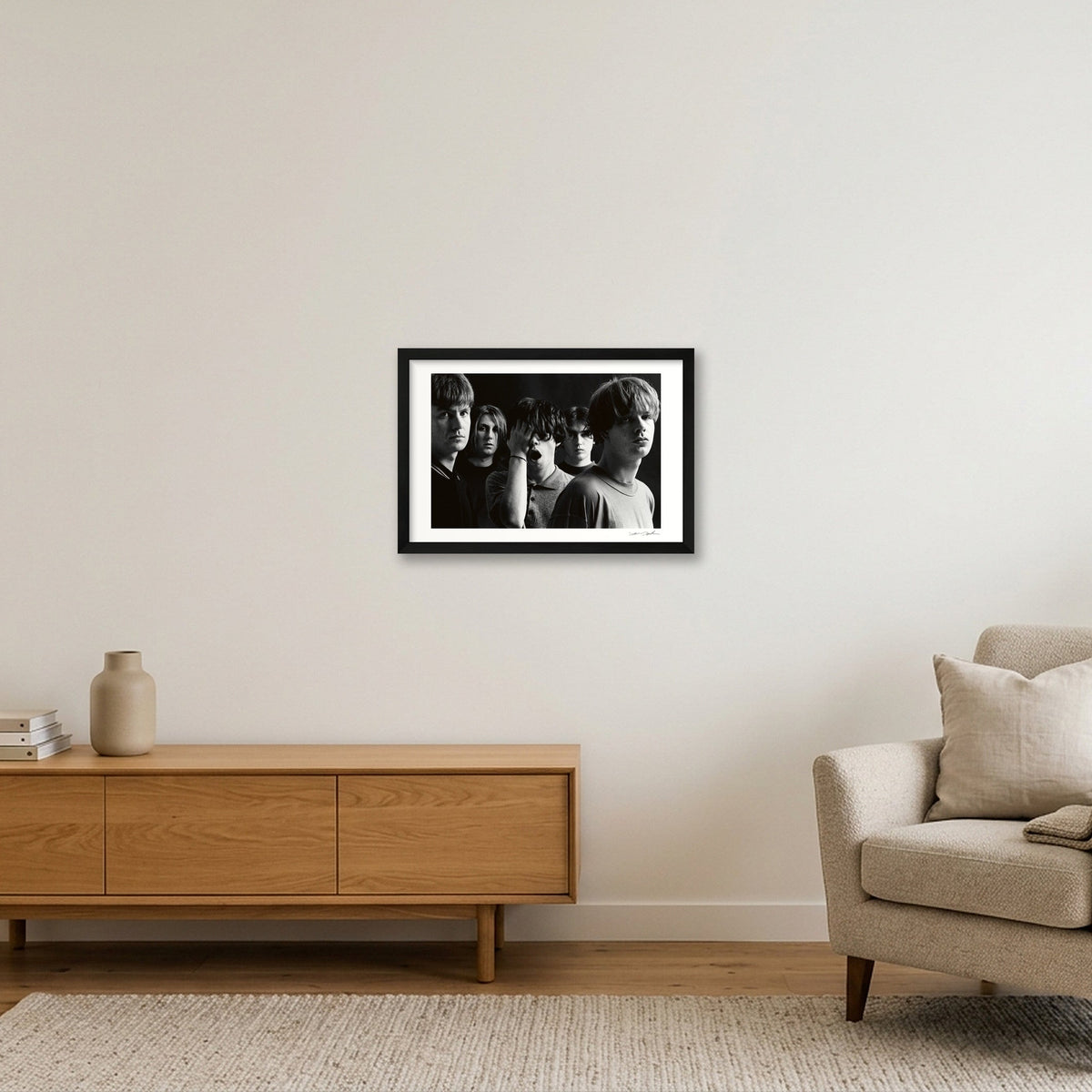 The Charlatans - Sept 1990 - Between 10th & 11th — 45×30cm, 18×12" Black Frame