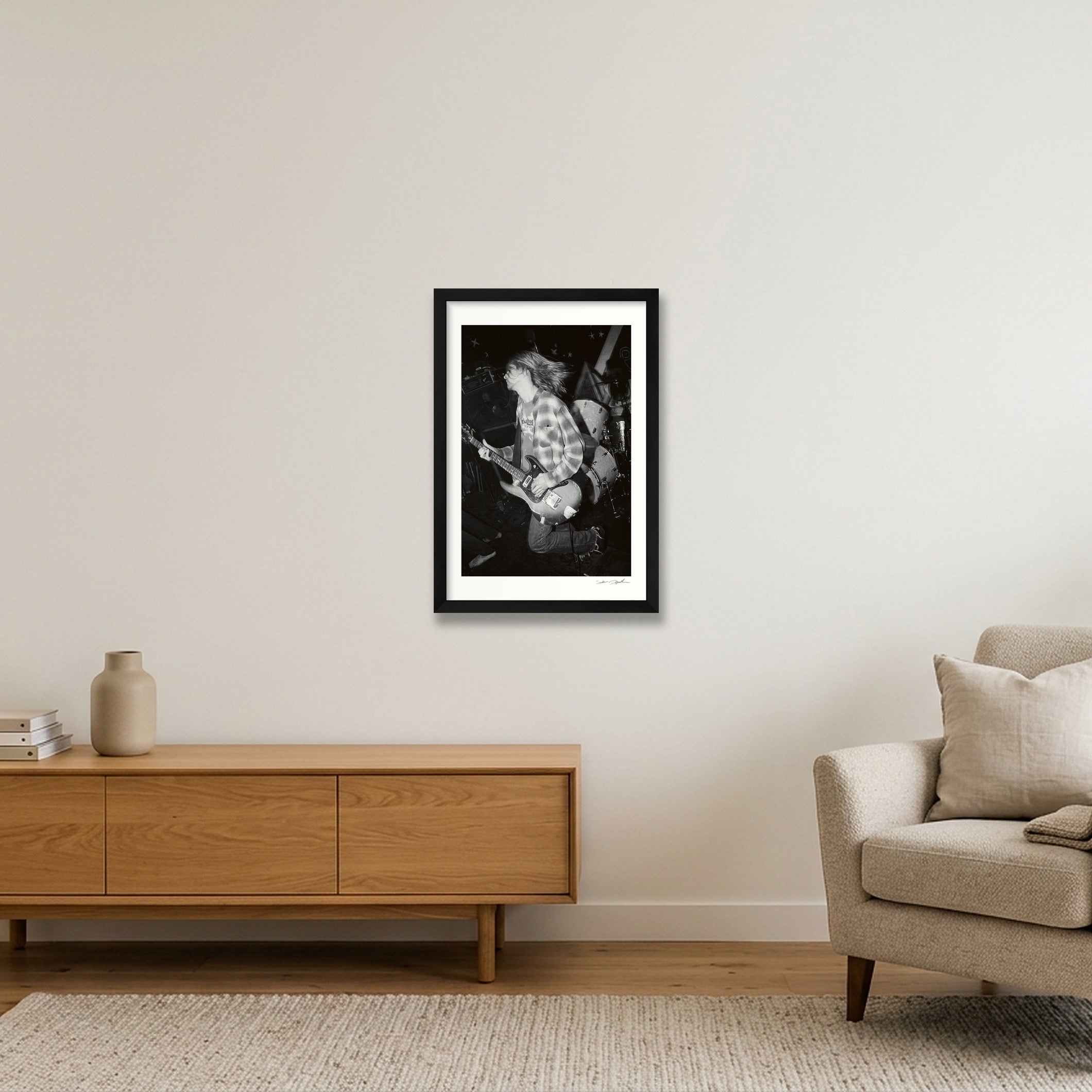 Kurt Cobain - Nirvana - Pyramid Club NYC - Before the Trouble — 30×45cm, 12×18" Black Frame