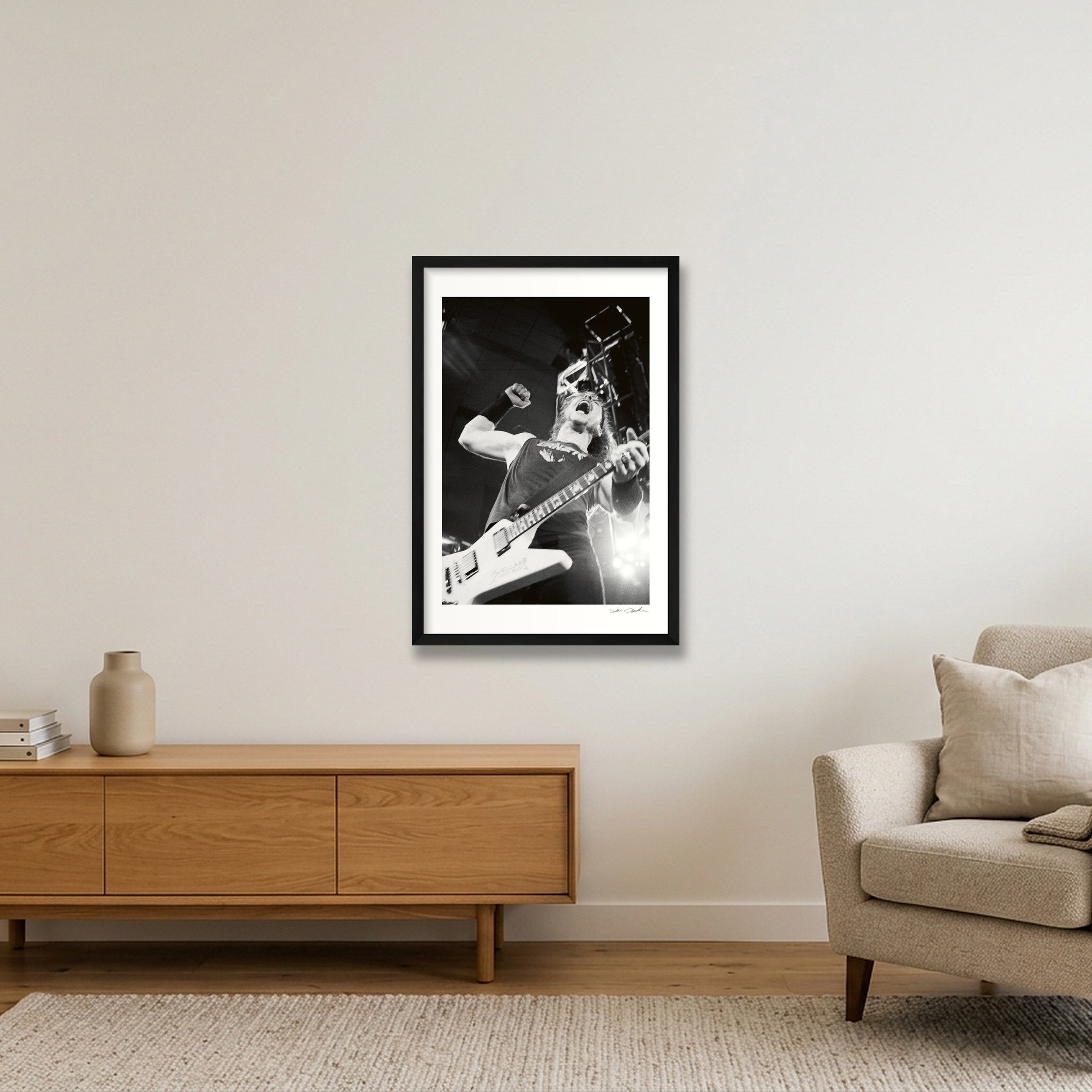 James Hetfield  - Metallica – Full Flight — 40×60cm, 16×24" Black Frame