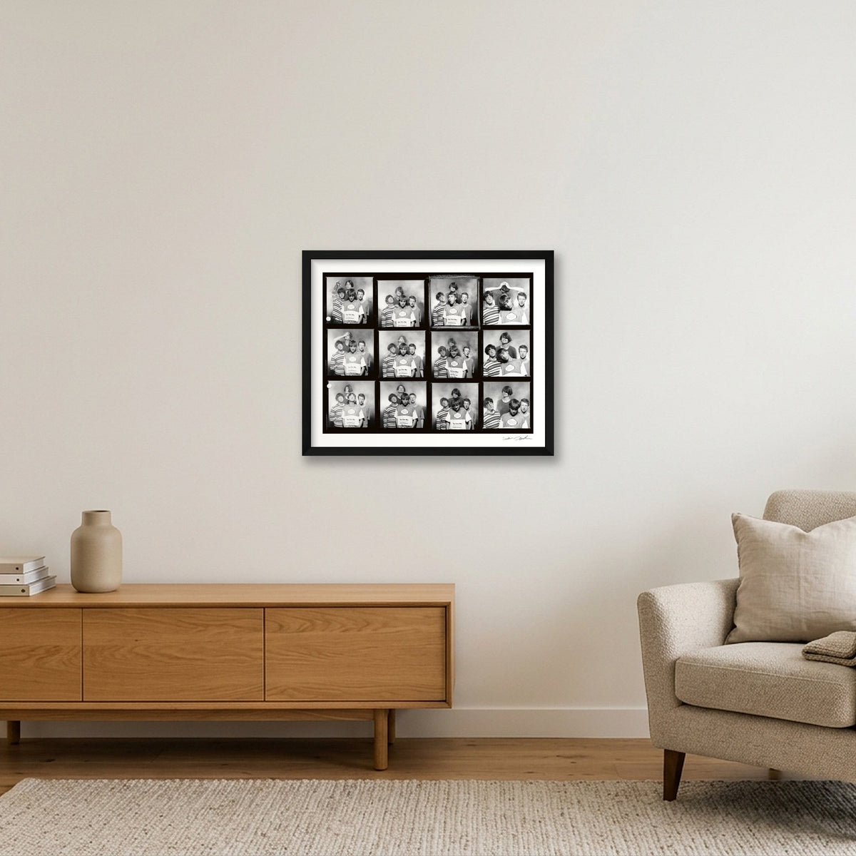 Blur - 1990 - Contact Sheet 22B — 50×40cm, 20×16" Black Frame