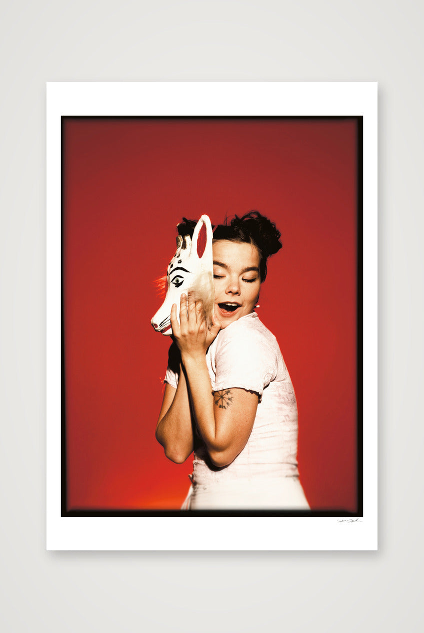 Björk Studio with Mask - Look 1 - Colour Transparency - 1995 — A0 (84×119cm, 33×47") Print only