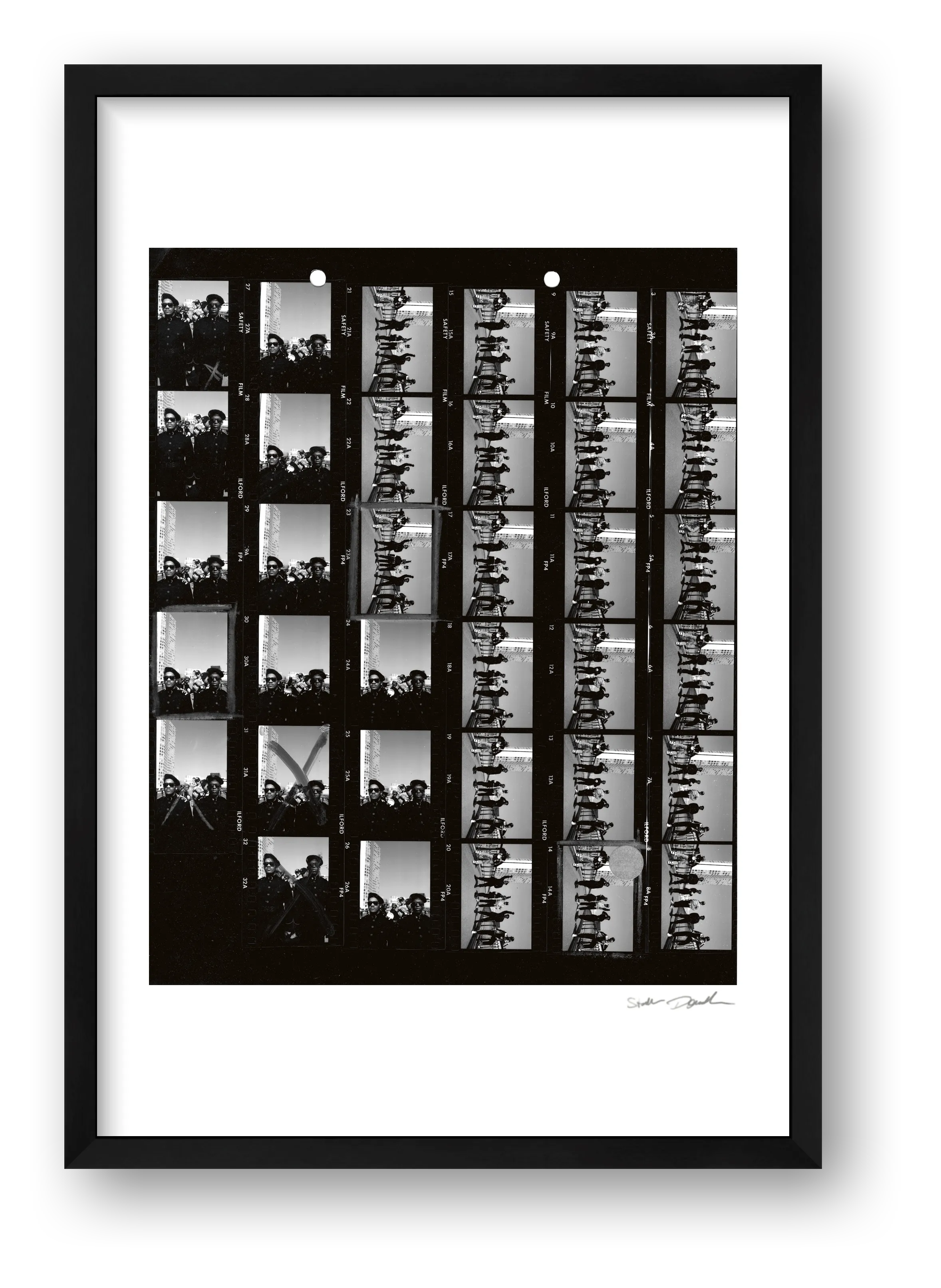 Public Enemy - 1988 - Contact Sheet C — framed