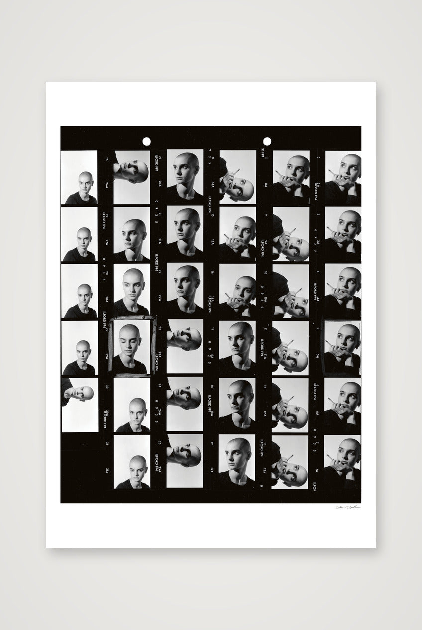 Sinead O'Connor - 1987 - Contact Sheet A — A0 (84×119cm, 33×47") Print only