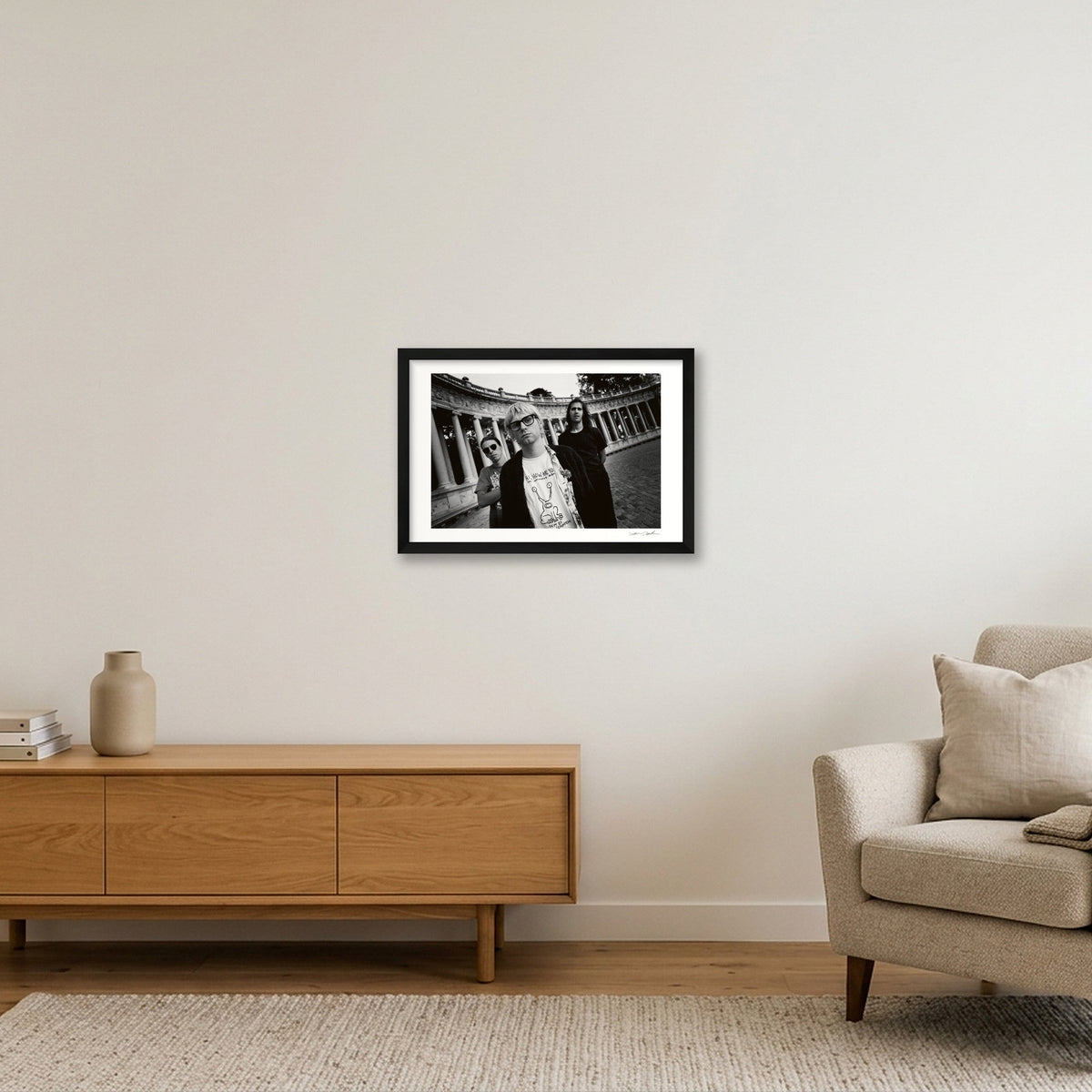 Nirvana – Parque del Retiro – Madrid 1992 - Colonnade 2 — 45×30cm, 18×12" Black Frame