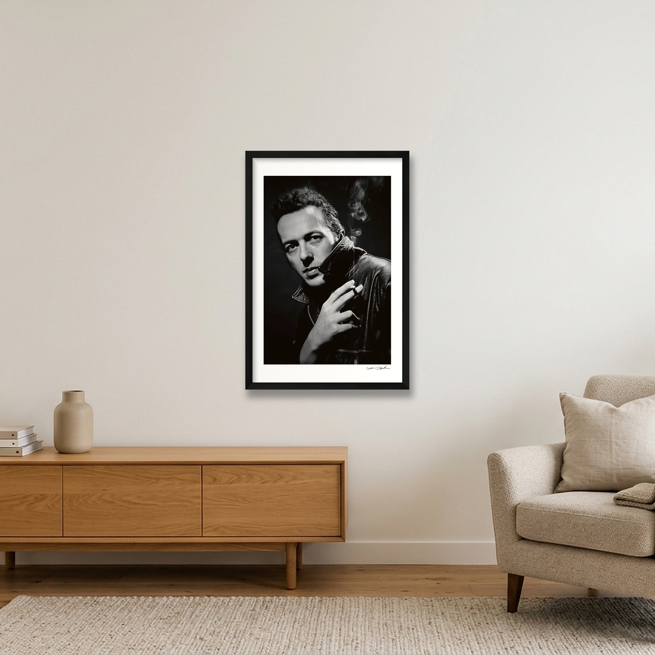  Joe Strummer - The Clash - Hollywood Pulled Back — 40×60cm, 16×24" Black Frame