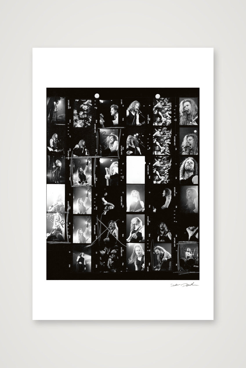 Metallica – Houston 1989 – Contact Sheet A — 30×45cm, 12×18" Print only