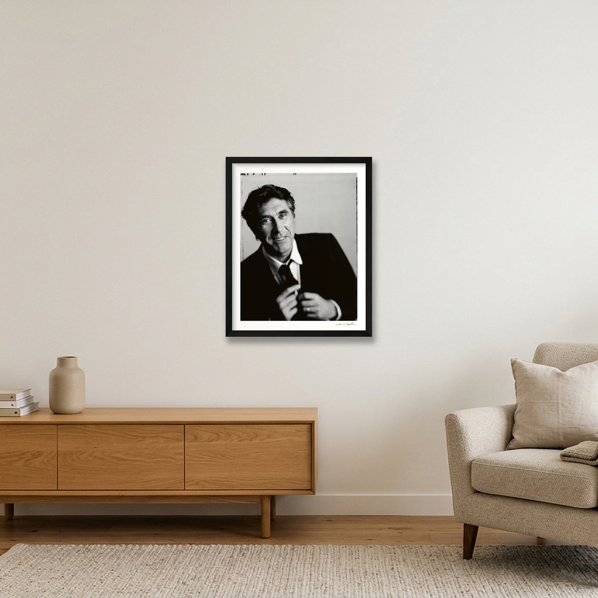 Bryan Ferry - 5x4 BW — 40×50cm, 16×20" Black Frame