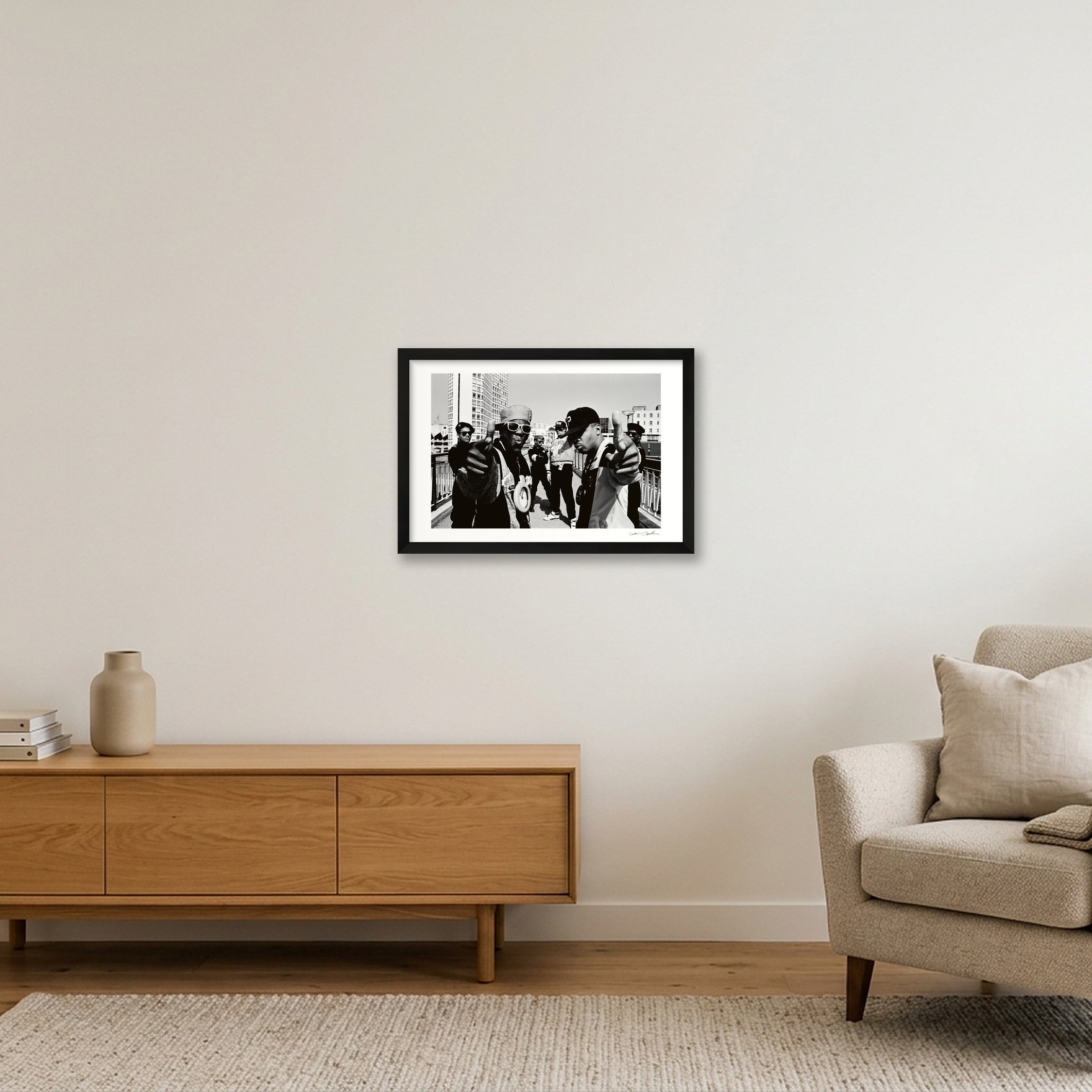 Public Enemy - 1988 - Hands Up — 45×30cm, 18×12" Black Frame