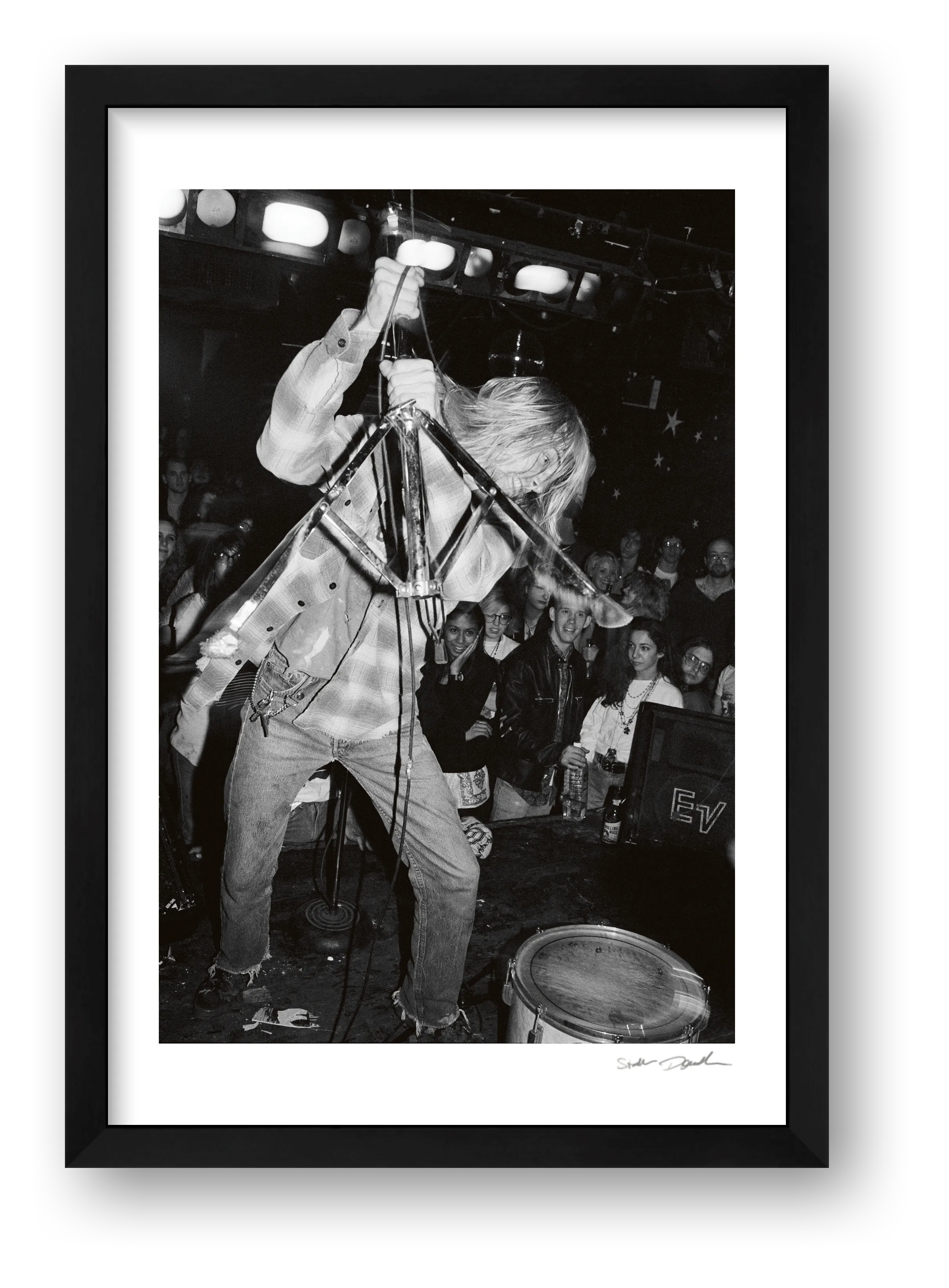 Kurt Cobain - Nirvana - Pyramid Club NYC - The Cymbal Stand — framed
