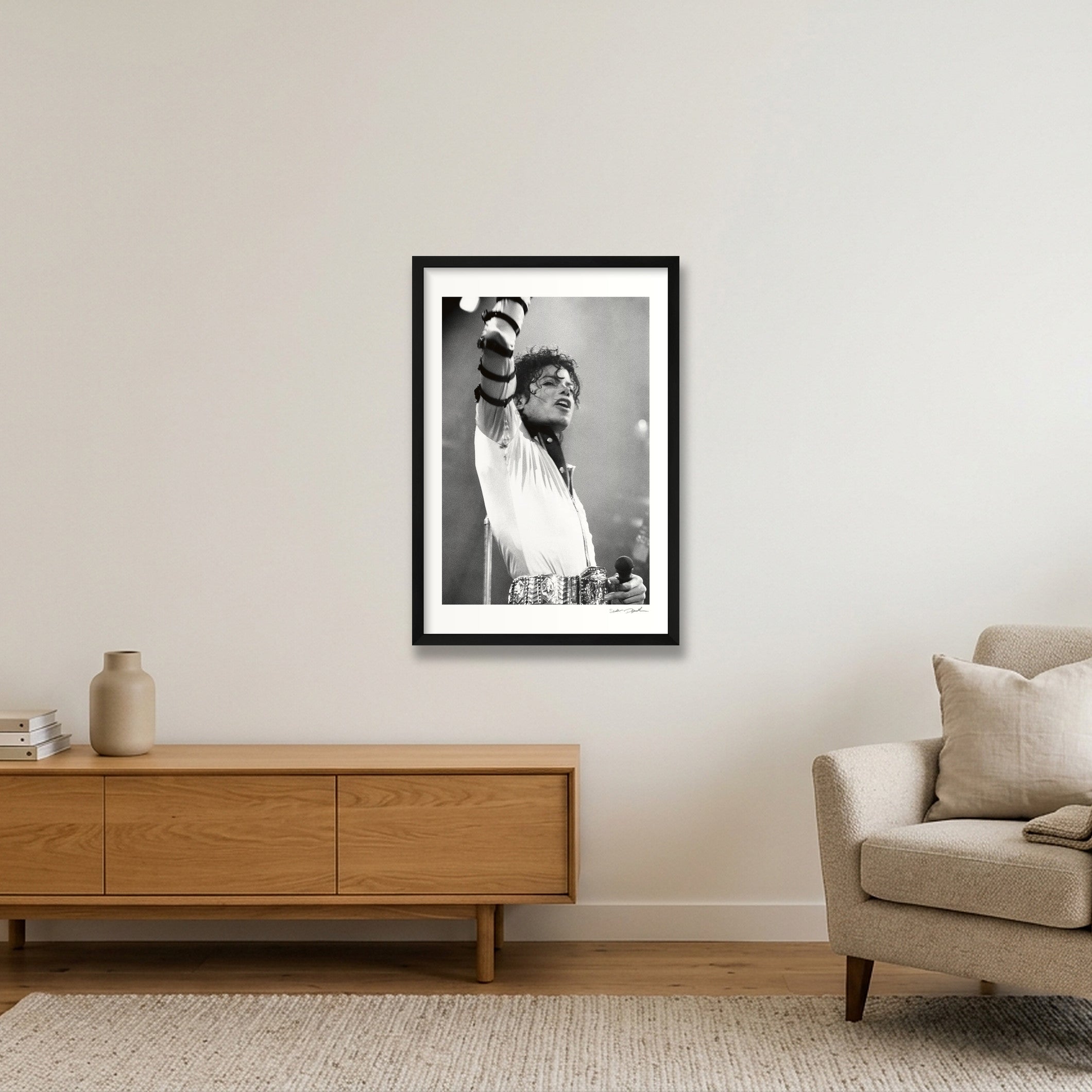 Michael Jackson - Wembley - Roll 11B Frame 11 — 40×60cm, 16×24" Black Frame