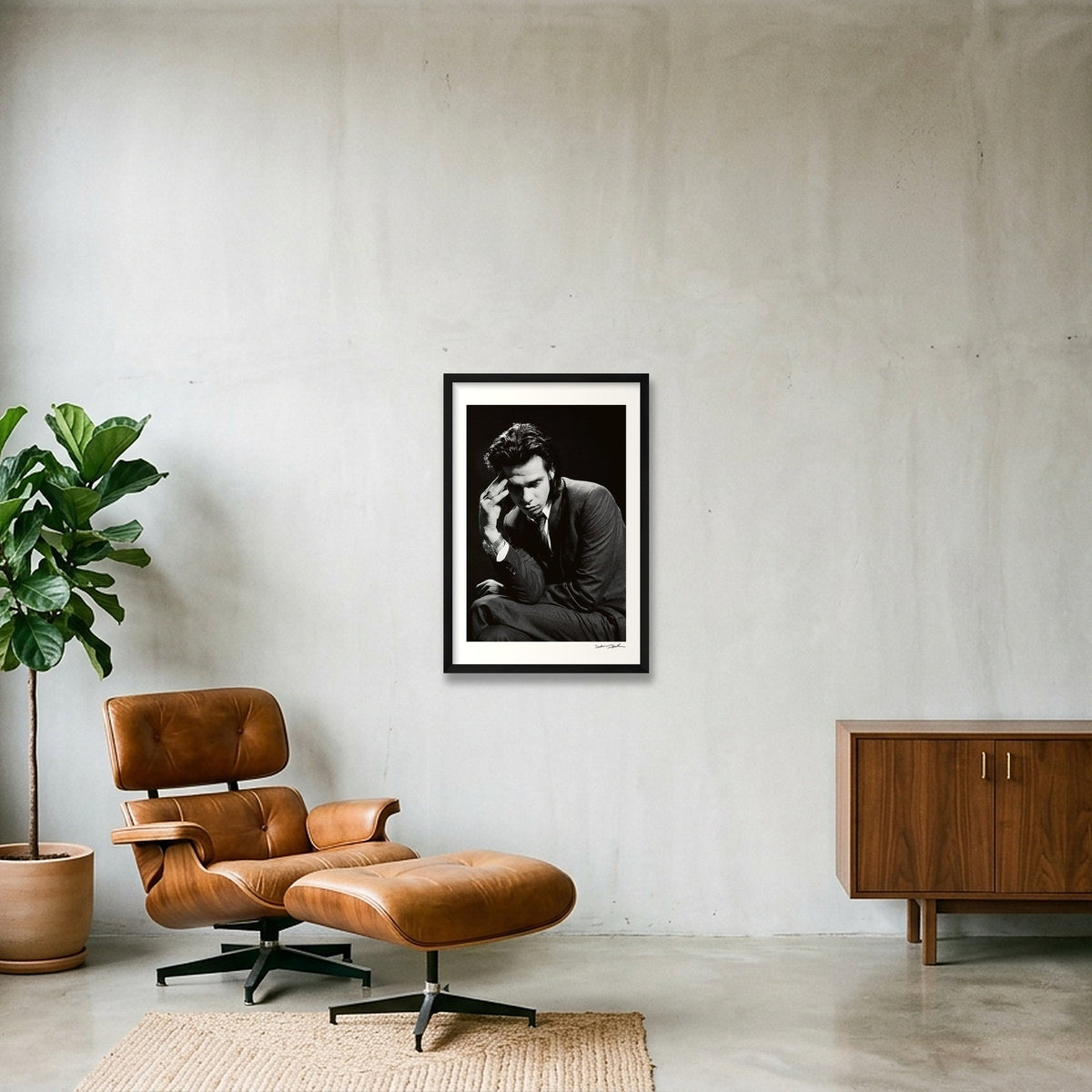 Nick Cave - Seated - 1990 — 40×60cm, 16×24" Black Frame