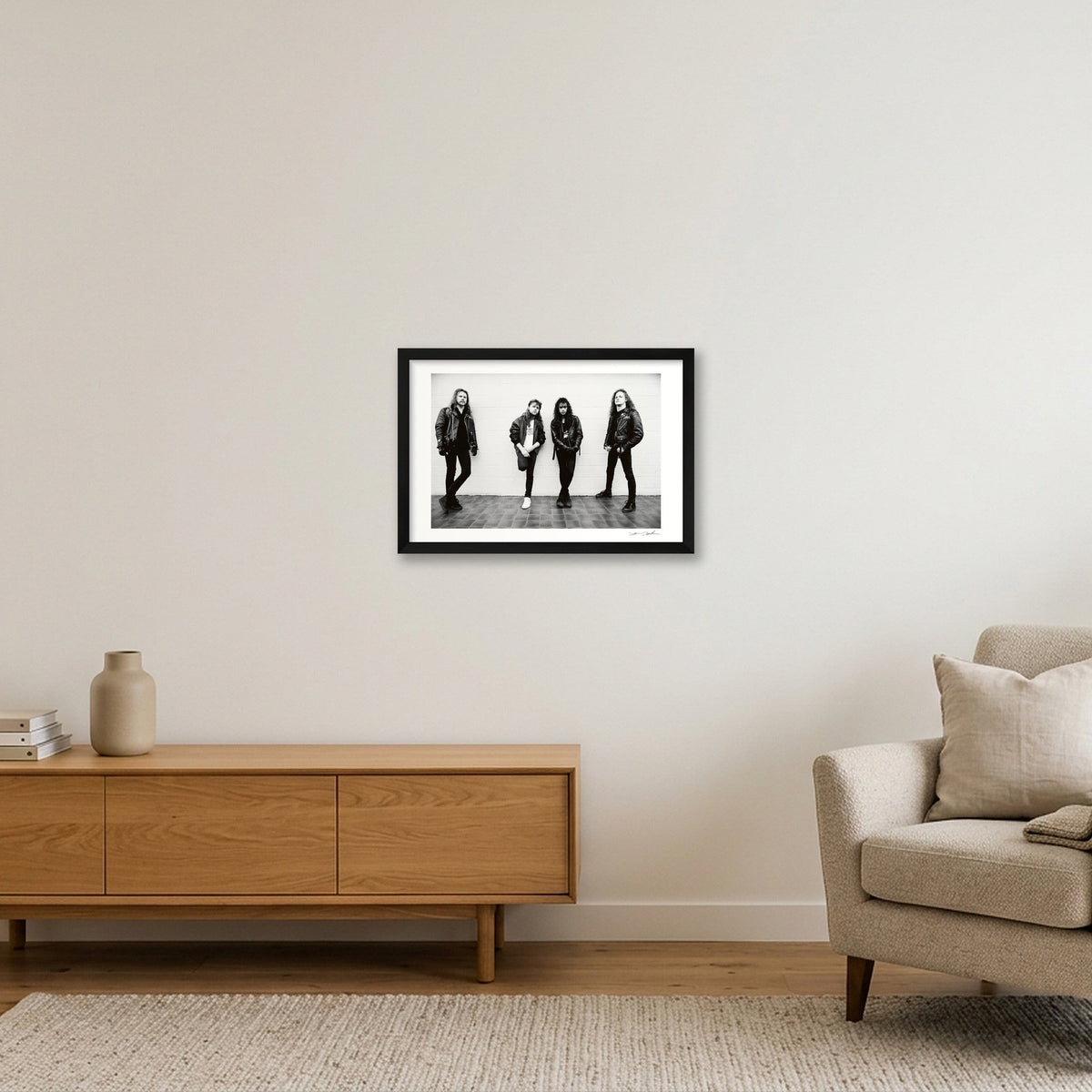 Metallica- Houston 1989 - Up Against The Wall — 45×30cm, 18×12" Black Frame