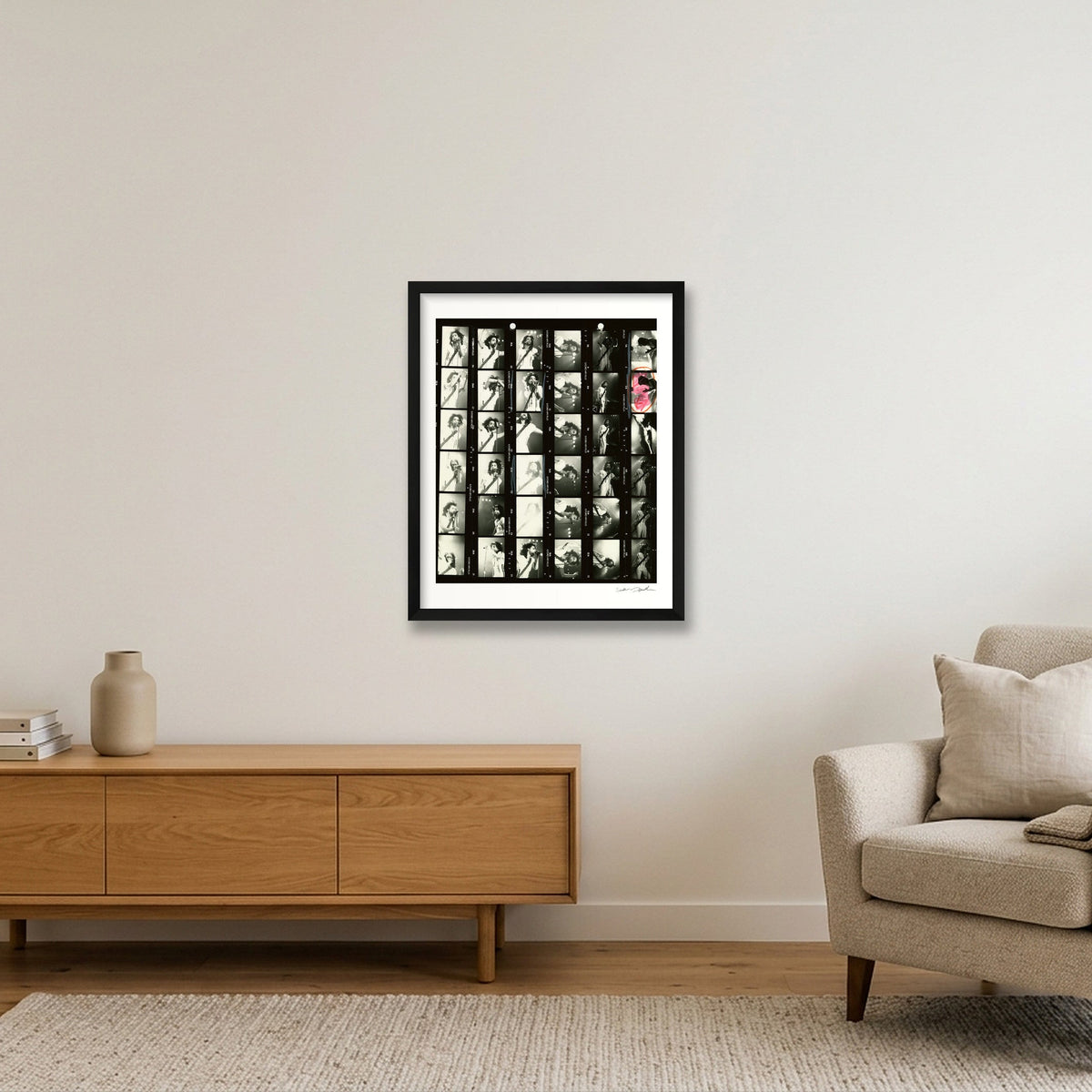 Prince - Nude - Contact Sheet B — 40×50cm, 16×20" Black Frame