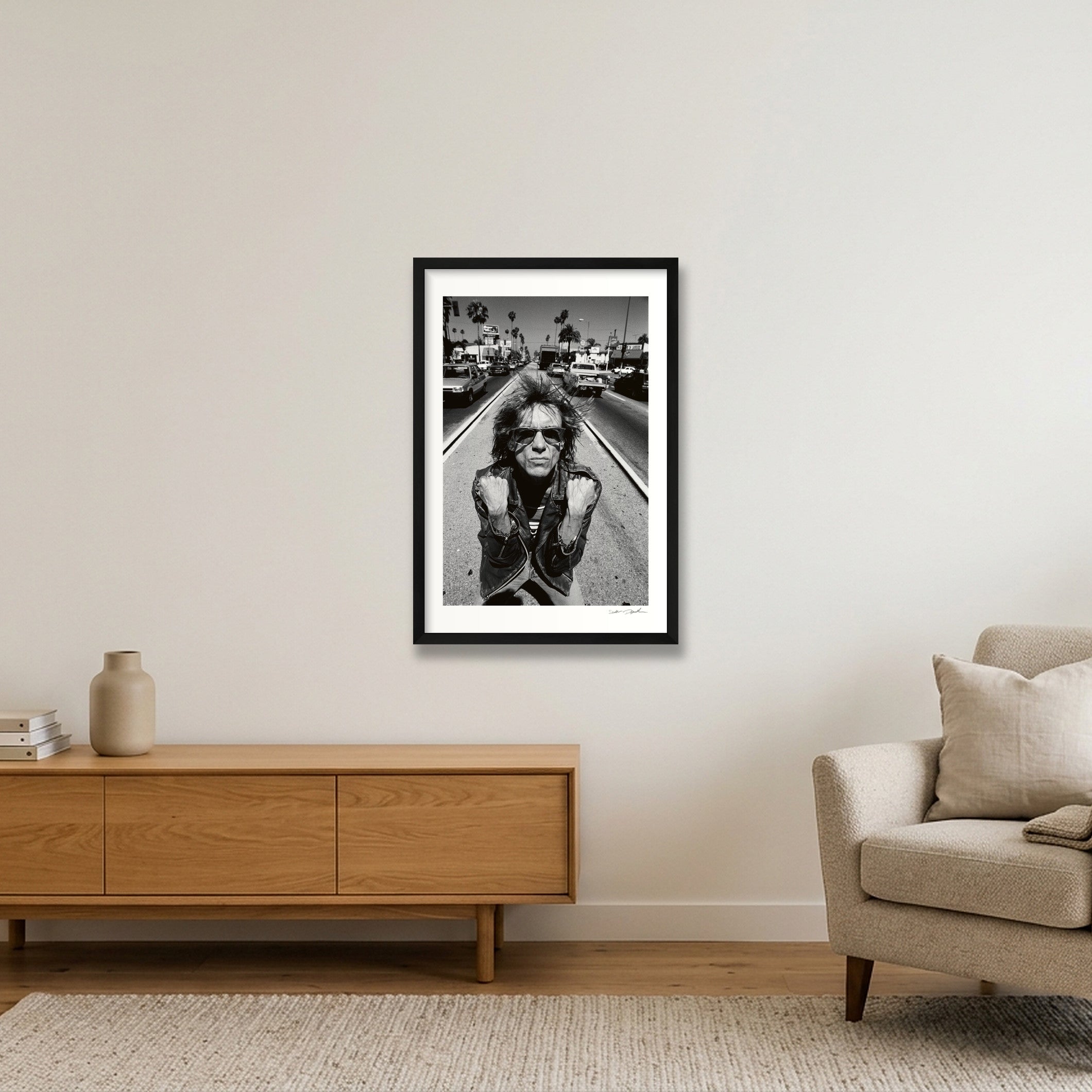 Iggy Pop - Hollywood Boulevard — 40×60cm, 16×24" Black Frame