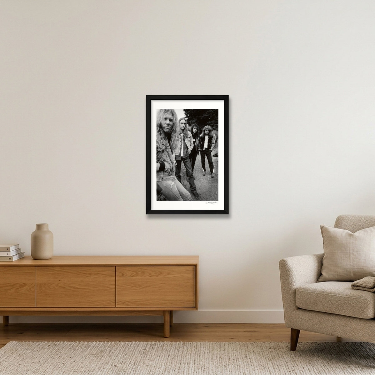 Metallica - Edinburgh 1986 - With Cliff — 30×45cm, 12×18" Black Frame
