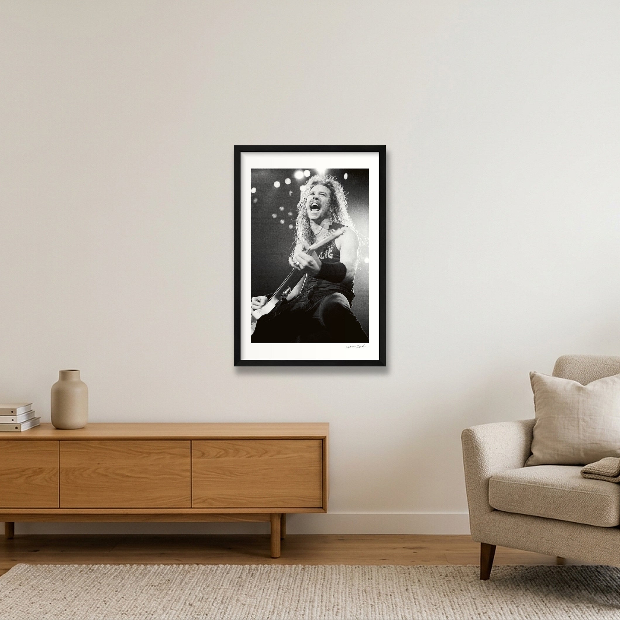 James Hetfield - Metallica - Rock Star — 40×60cm, 16×24" Black Frame