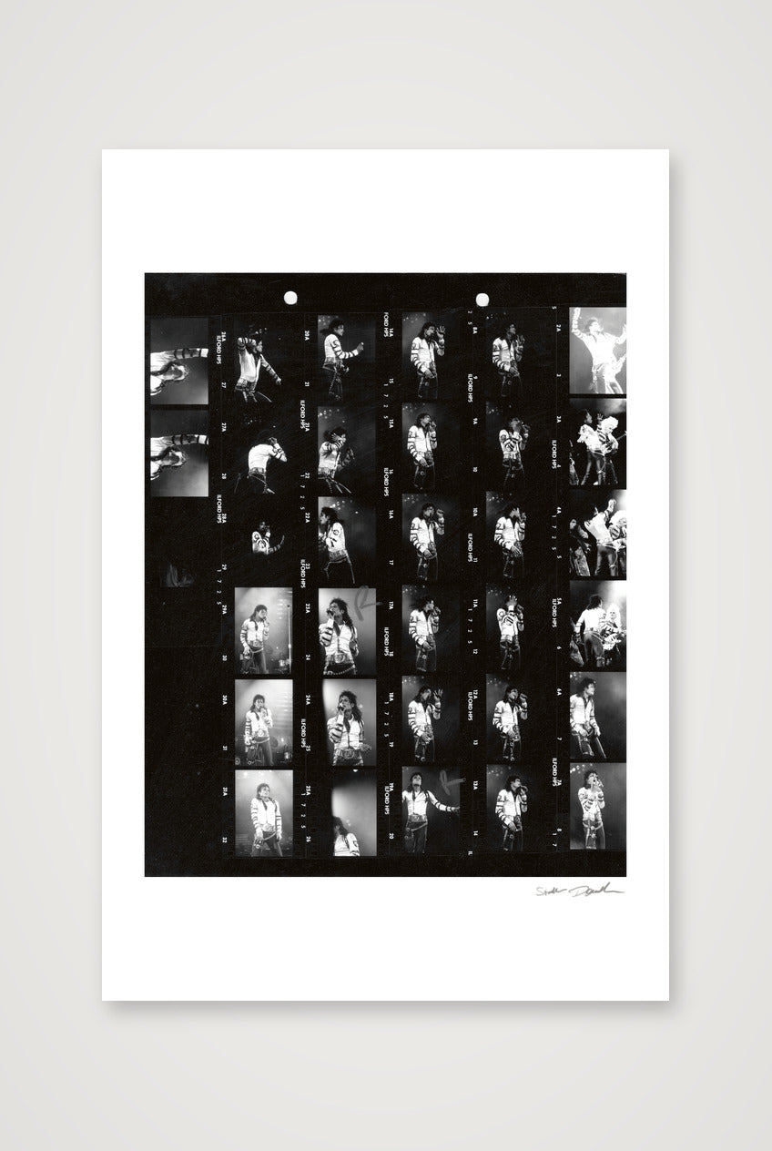 Michael Jackson - Wembley - Roll 11A Contact Sheet — 40×60cm, 16×24" Print only
