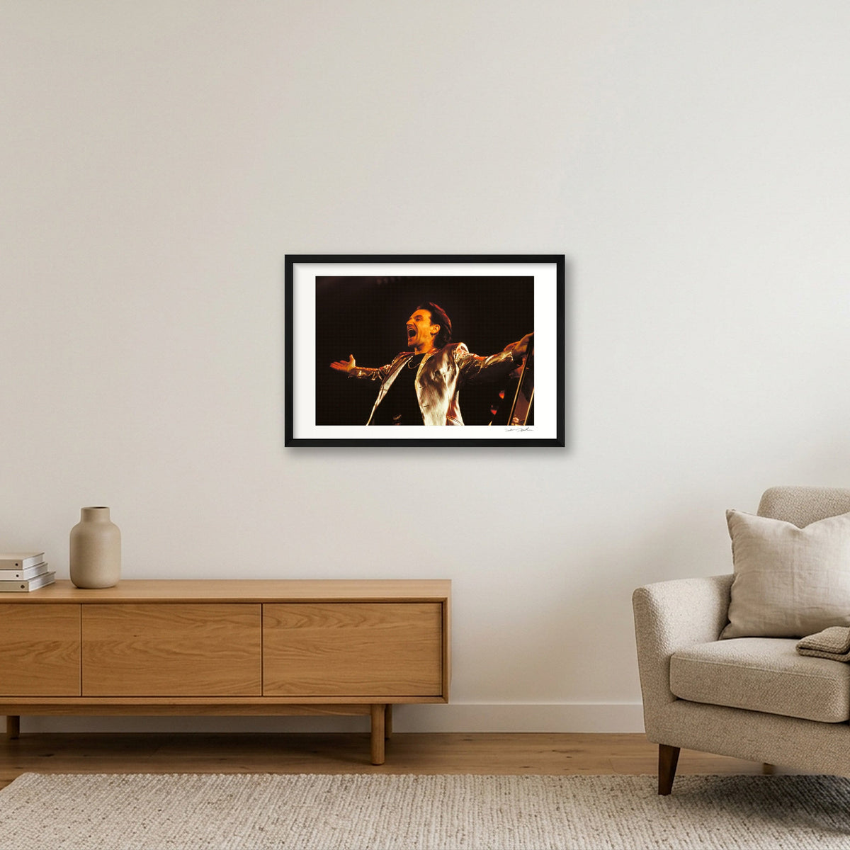 Bono - U2 - Mirror Ball Man — 60×40cm, 24×16" Black Frame