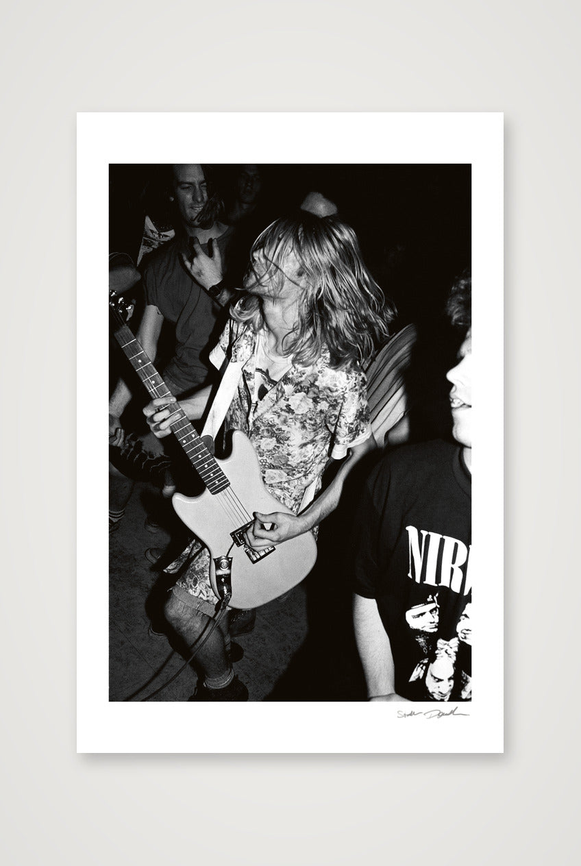 Kurt Cobain - In the crowd, rocking out — 30×45cm, 12×18" Print only