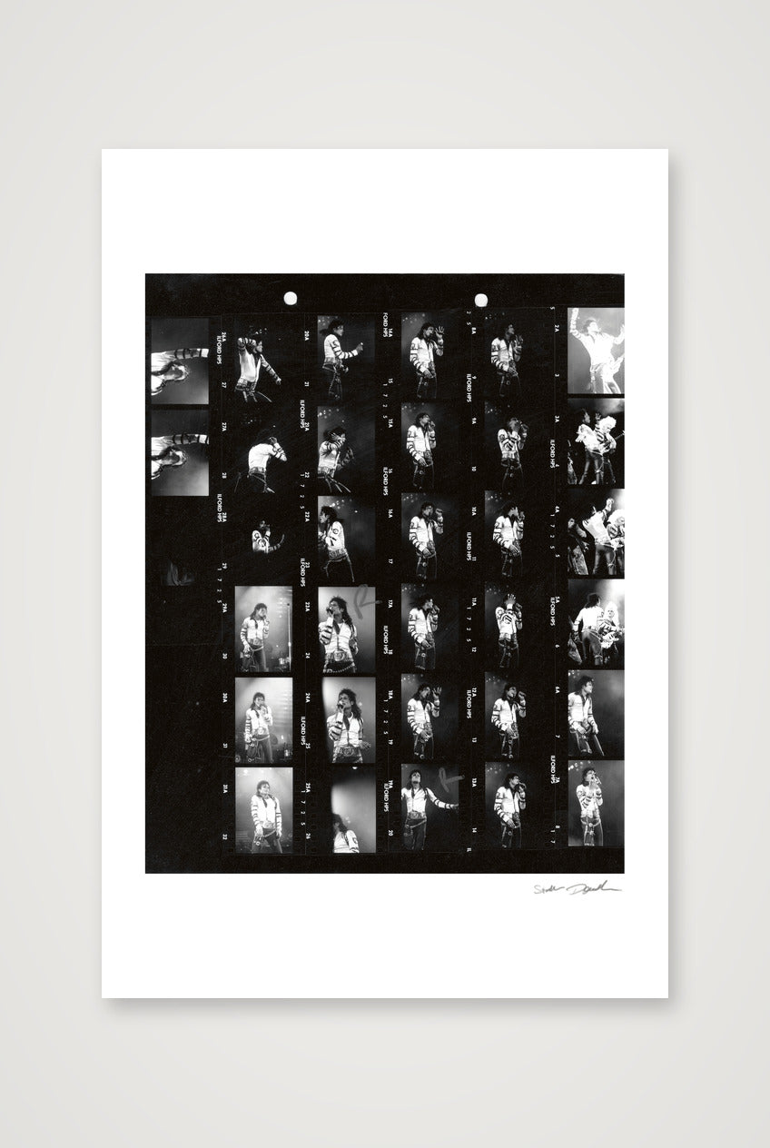 Michael Jackson - Wembley - Roll 11A Contact Sheet — 30×45cm, 12×18" Print only