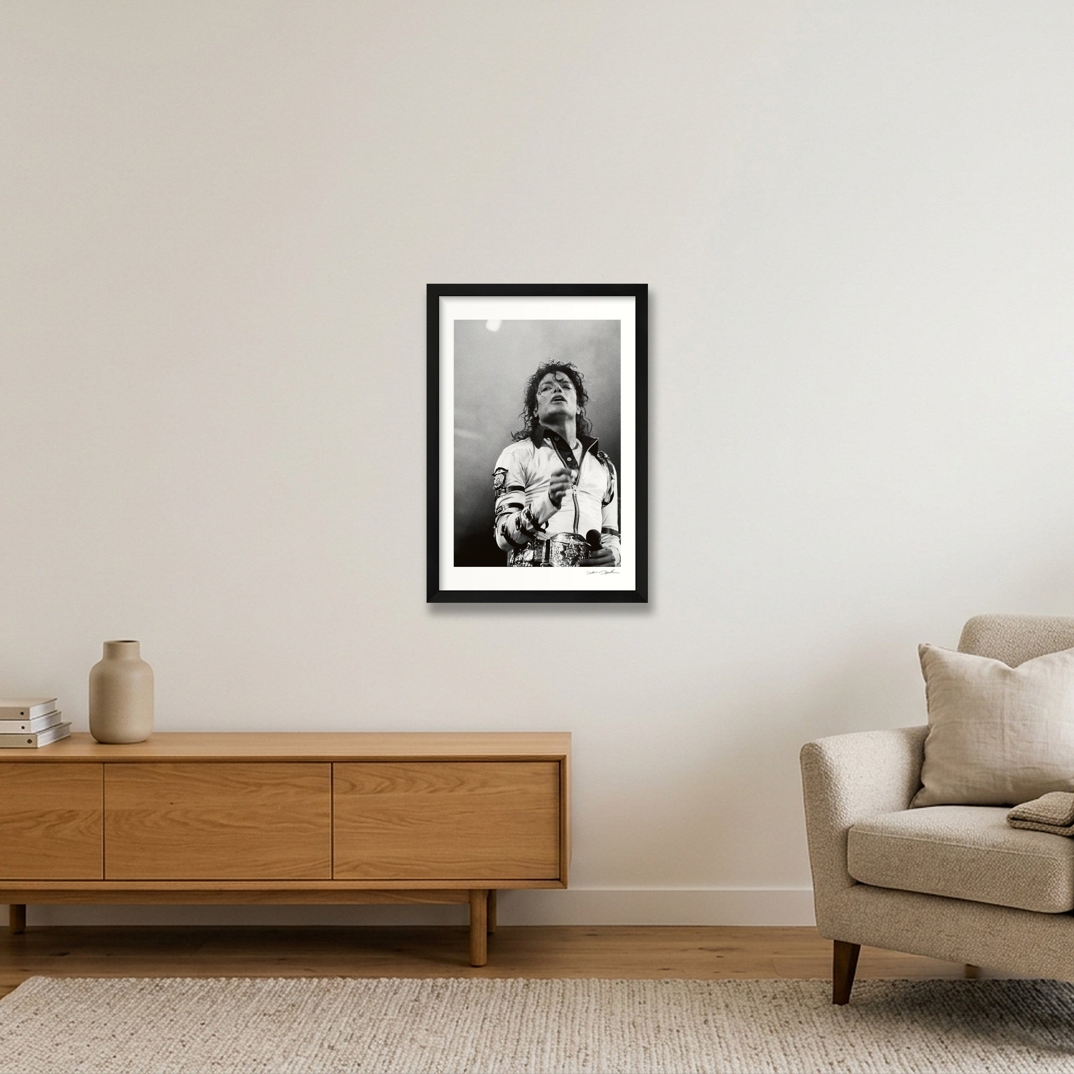 Michael Jackson - Wembley - Roll 11B Frame 9 — 30×45cm, 12×18" Black Frame